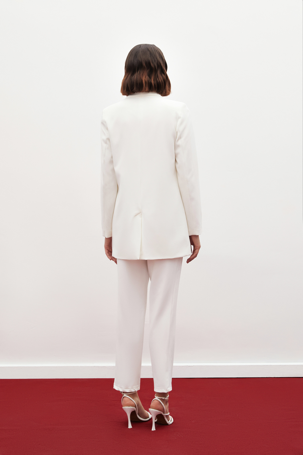 Düğme Detaylı Kruvaze Ceket - EKRU