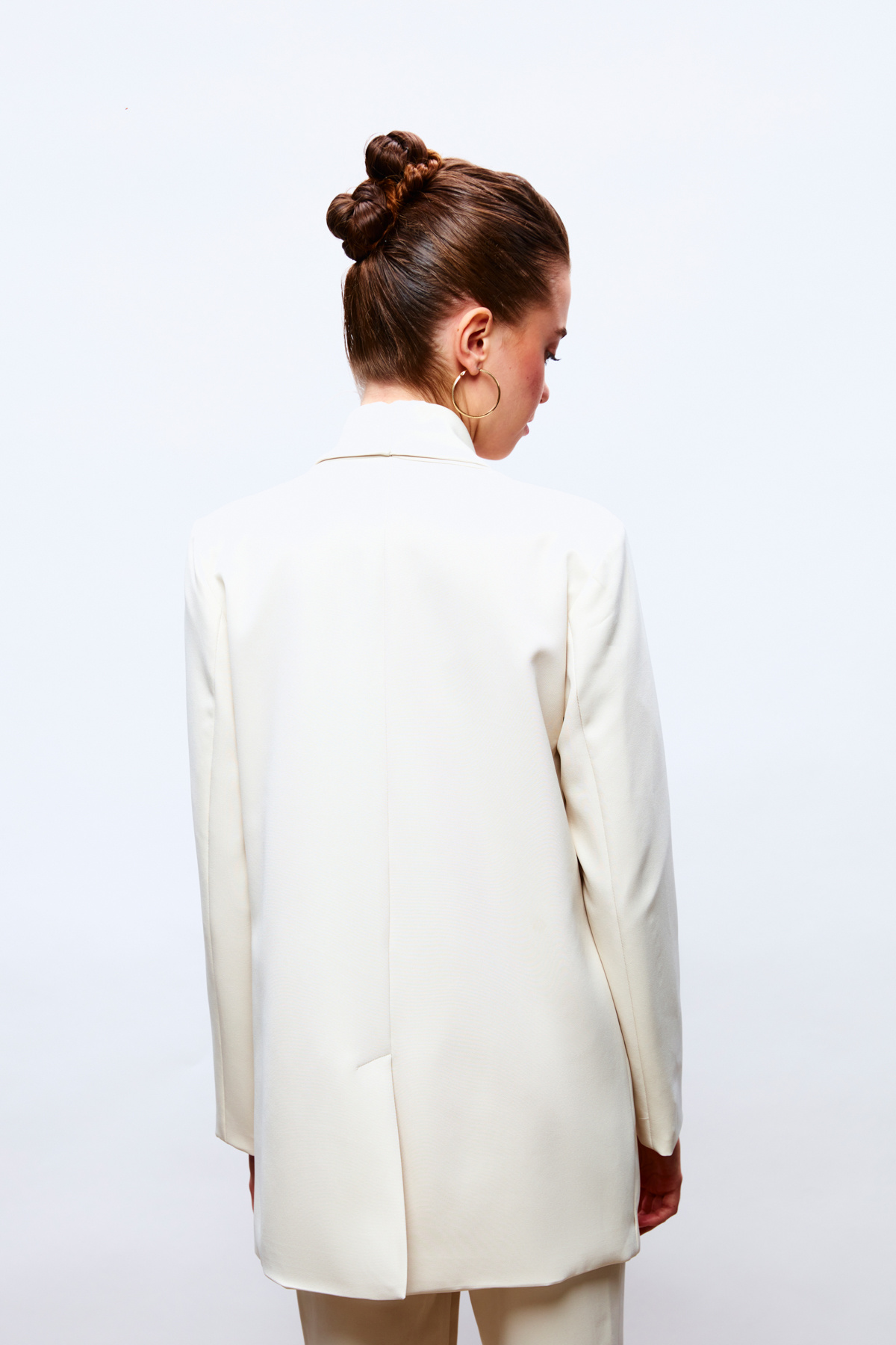 Düğme Detaylı Kruvaze Ceket - TAŞ