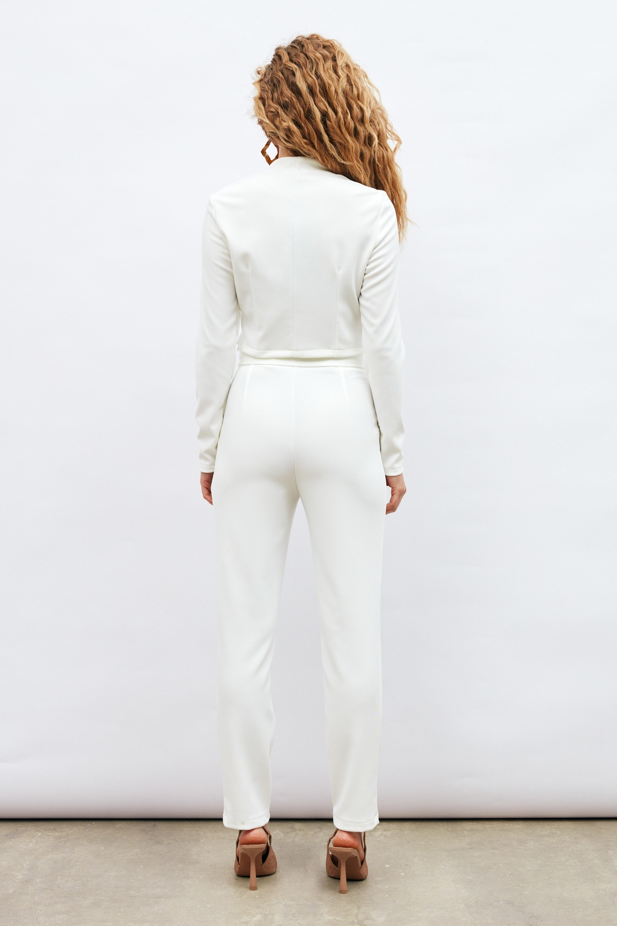 Düğme Detaylı Pantolon - EKRU