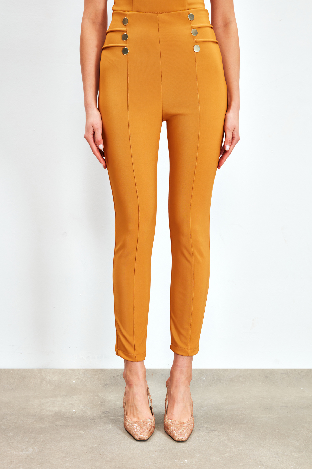 Düğme Detaylı Pantolon - HARDAL