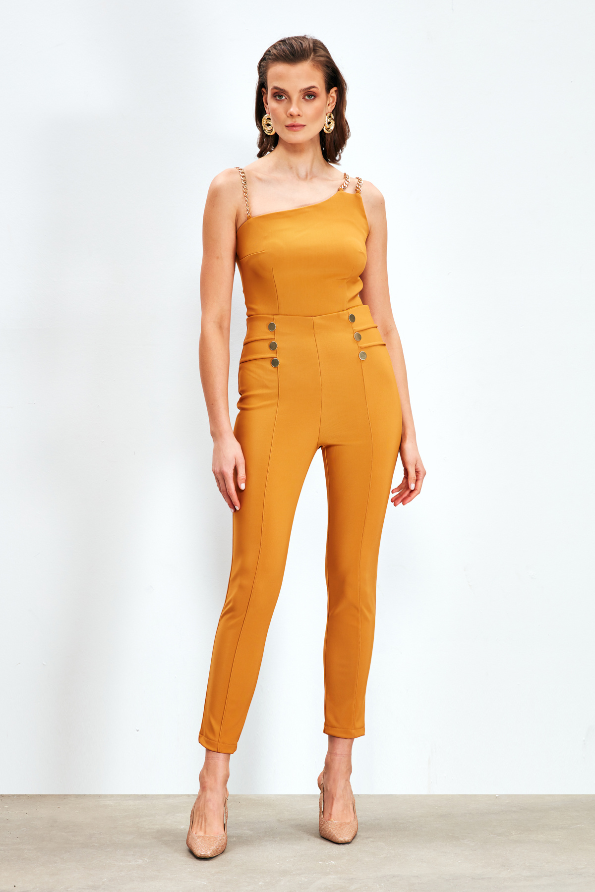 Düğme Detaylı Pantolon - HARDAL