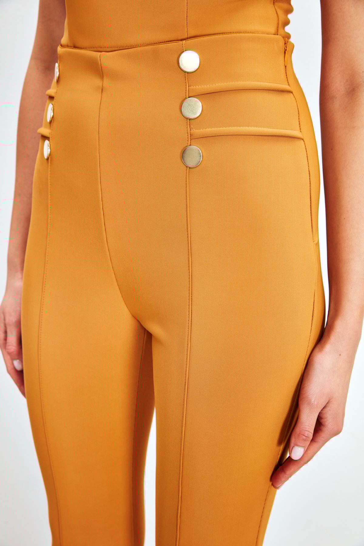 Düğme Detaylı Pantolon - HARDAL