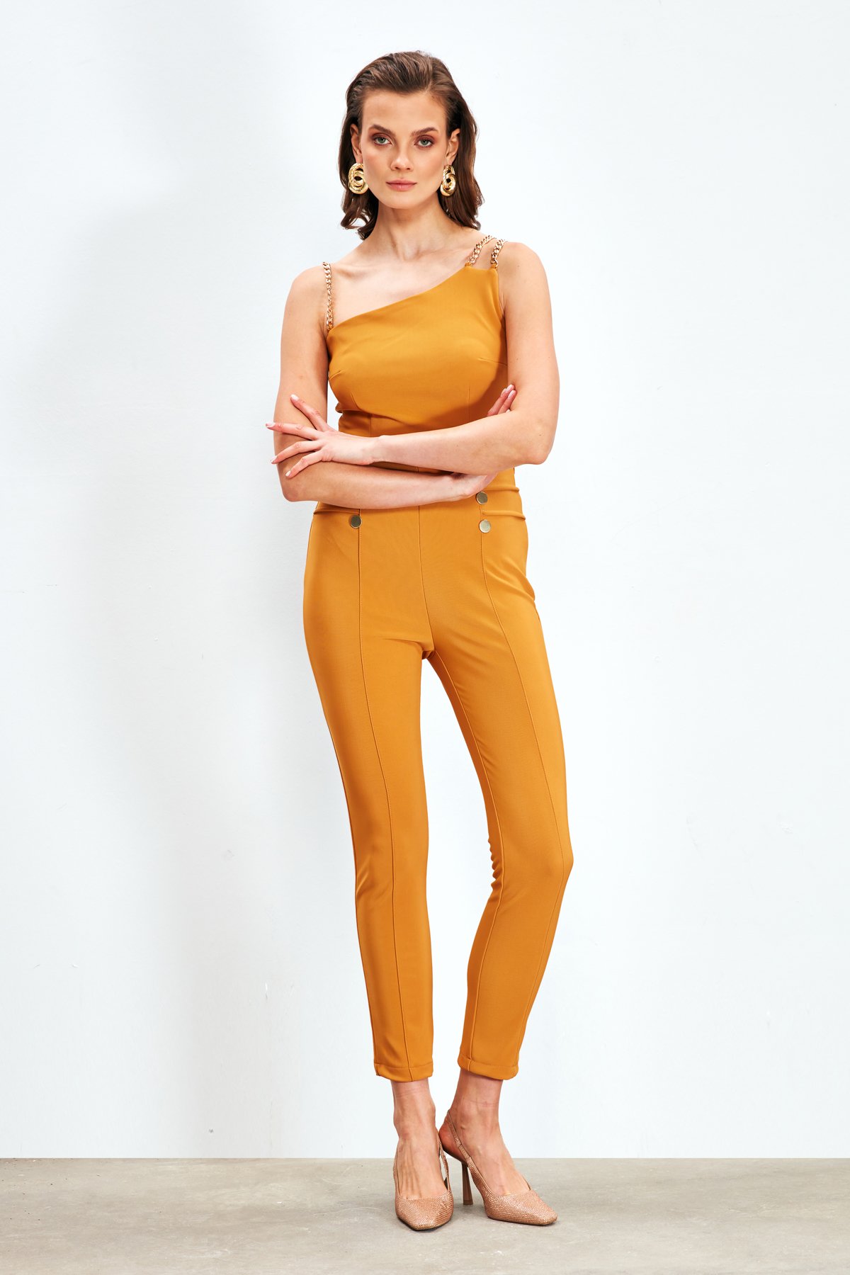 Düğme Detaylı Pantolon - HARDAL