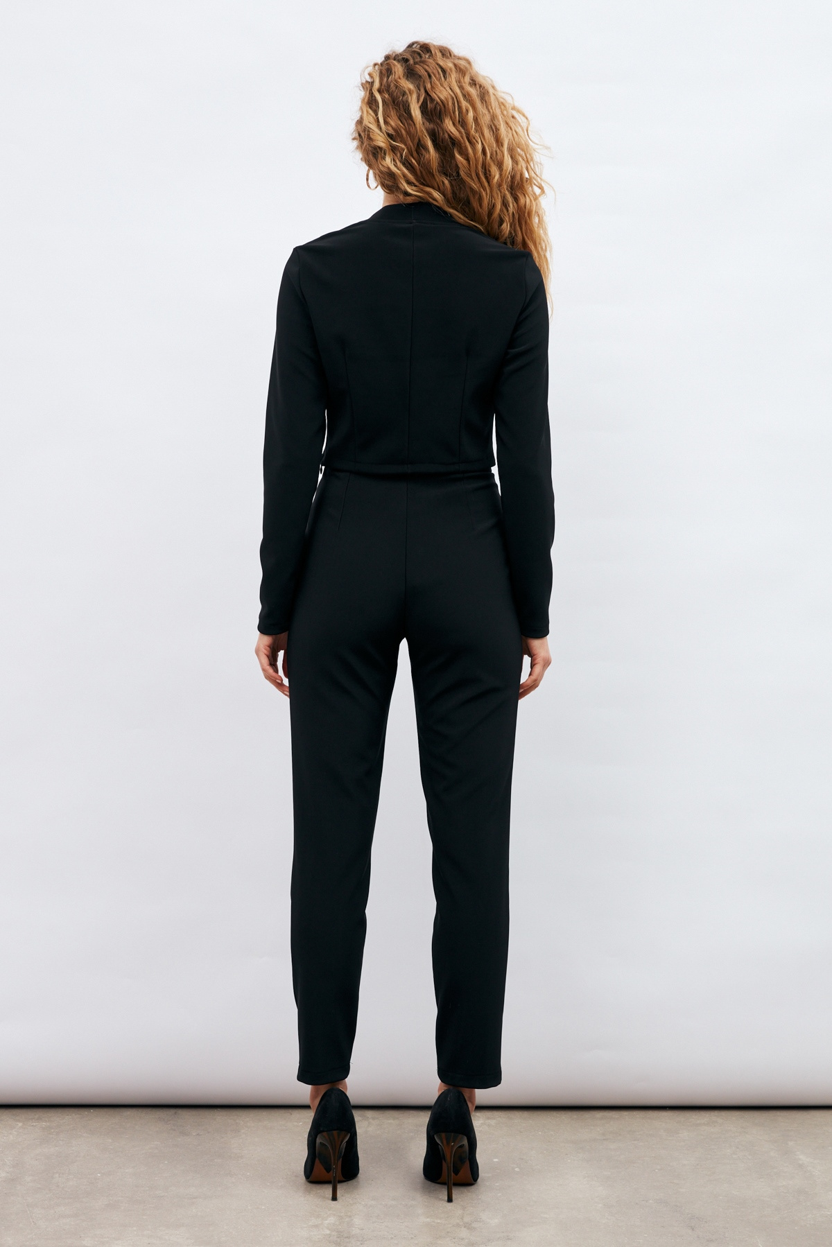 Düğme Detaylı Pantolon - SİYAH