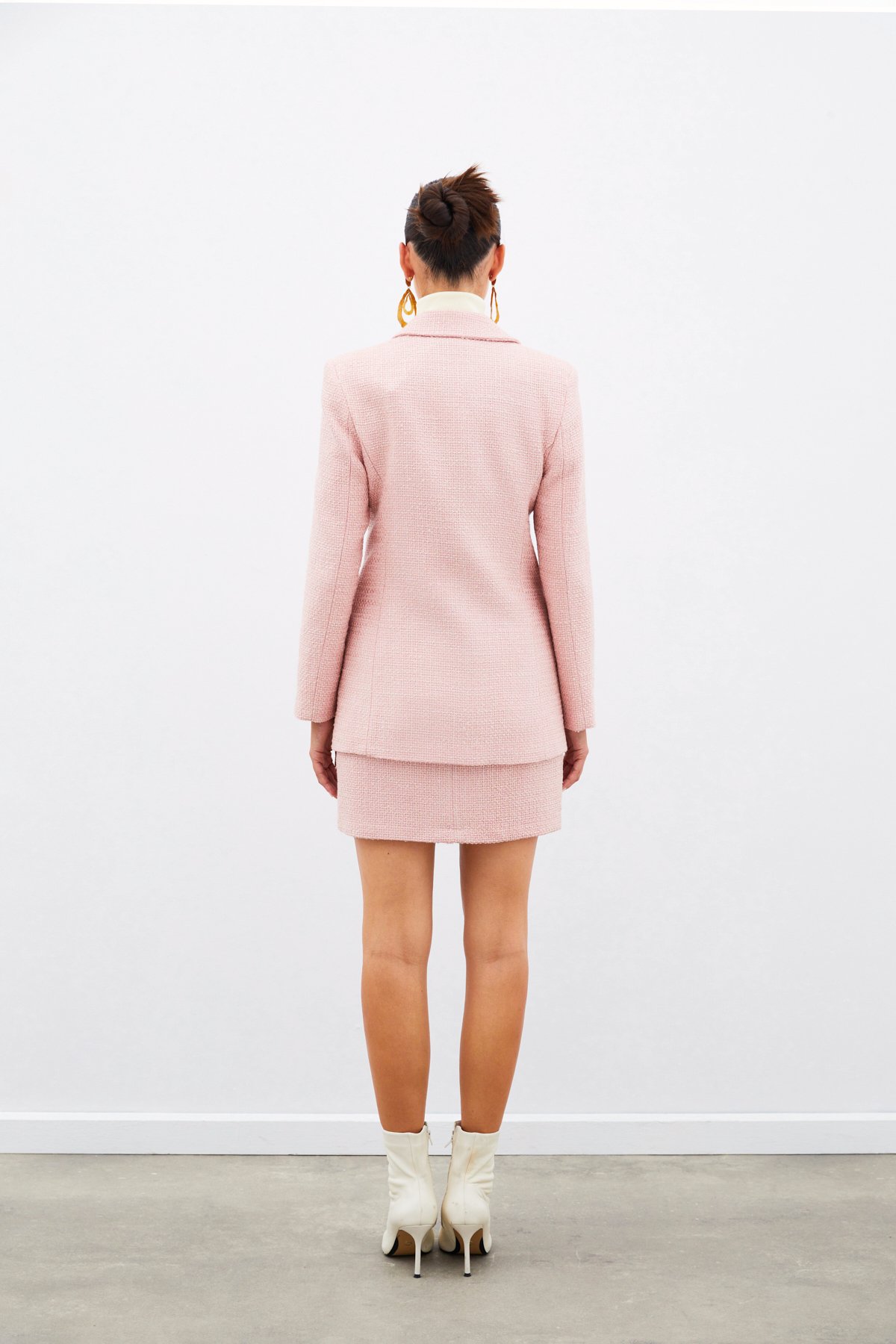 Düğme Detaylı Tüvit Ceket - PUDRA