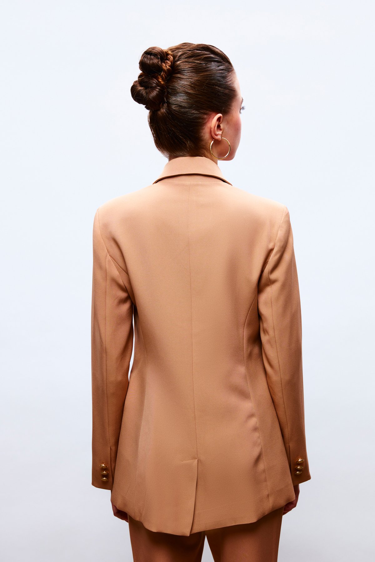Düğmeli Blazer Ceket - CAMEL