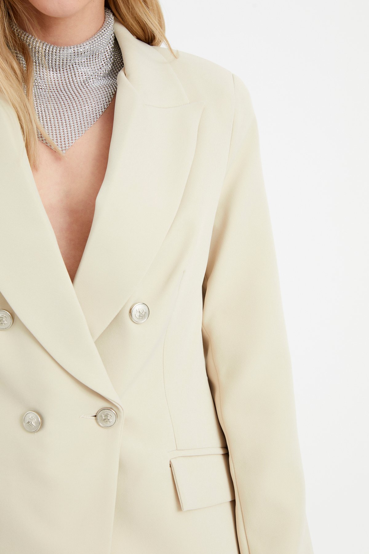 Düğmeli blazer ceket - TAŞ