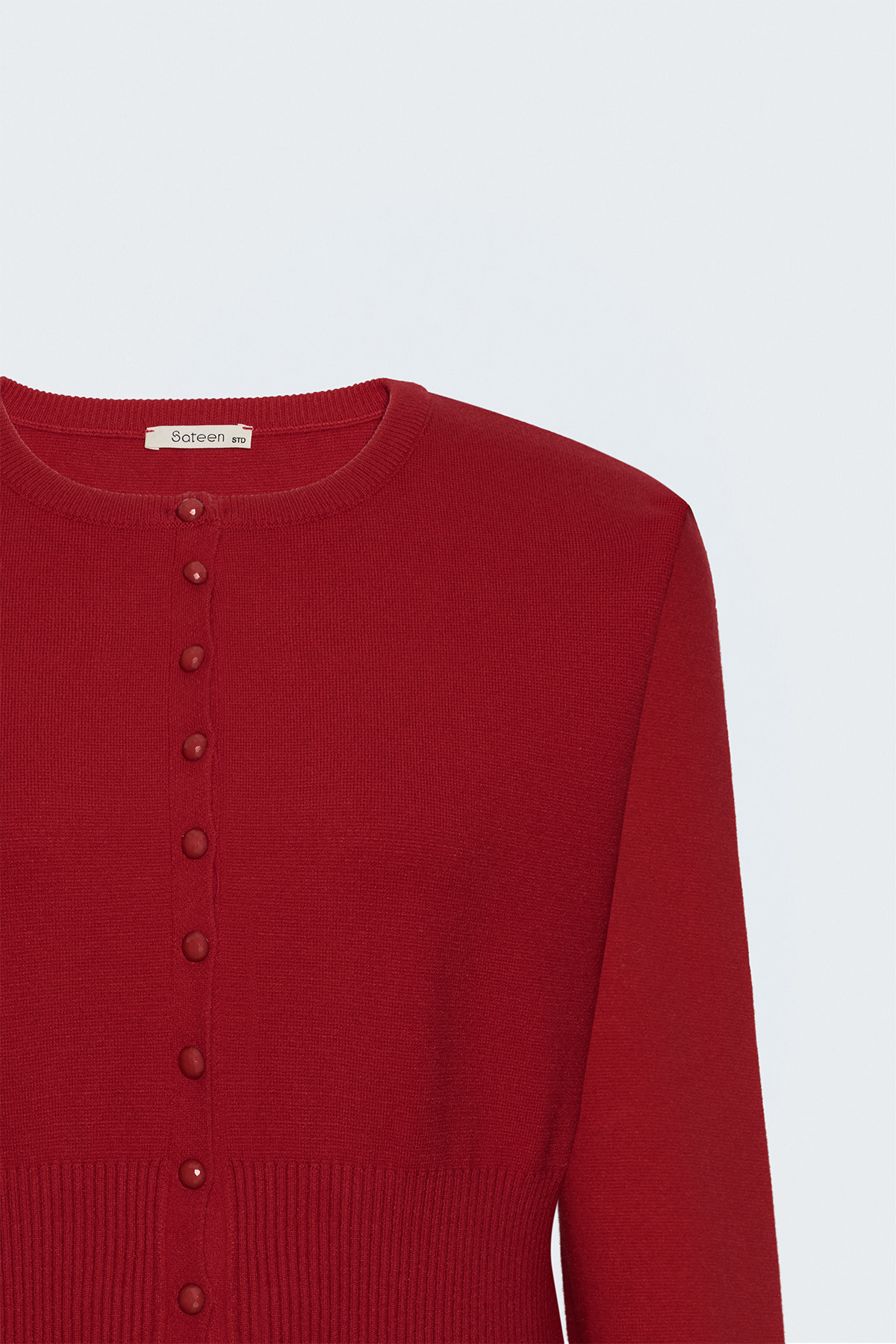 Button-Up Cardigan - Red