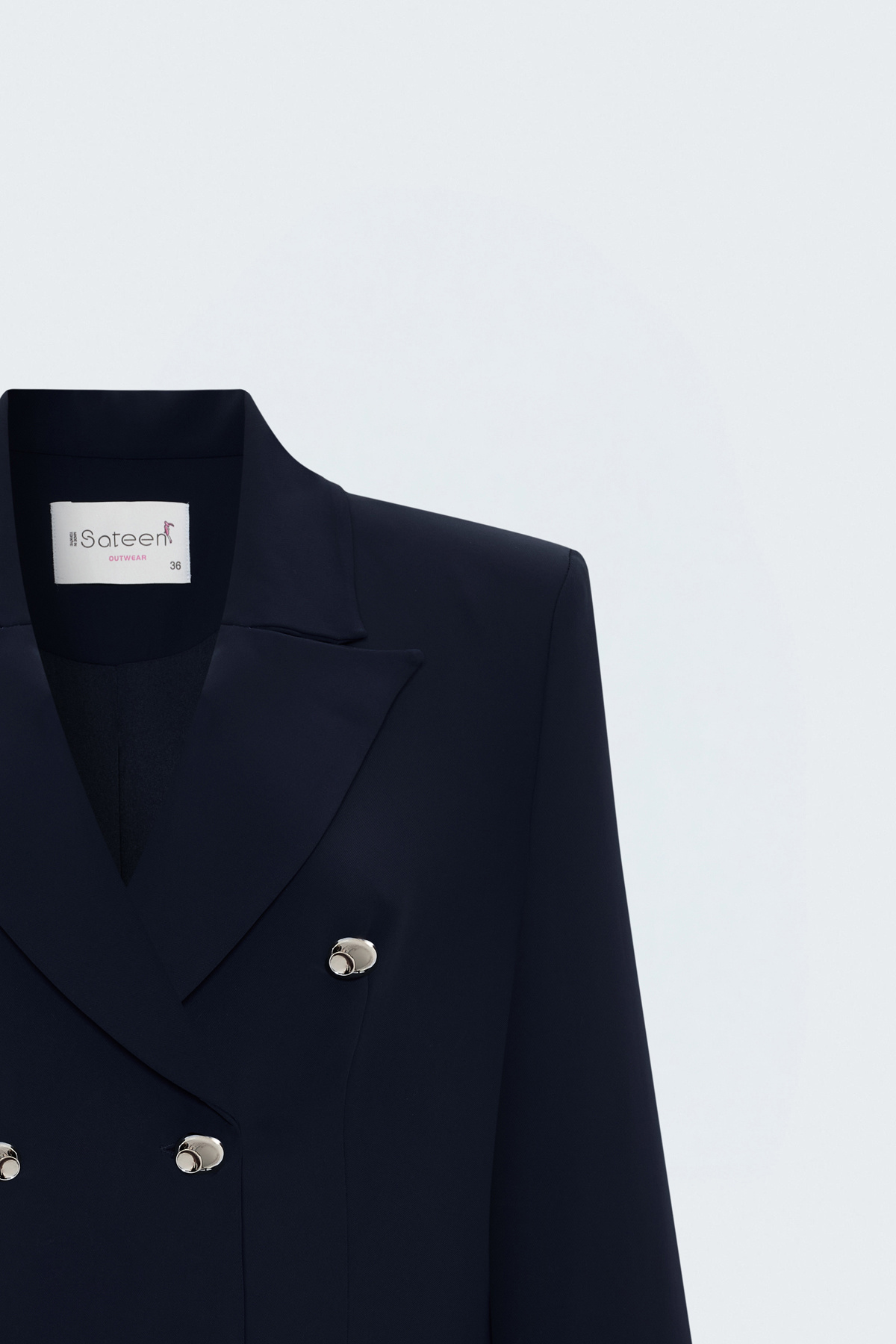 Buttoned Classic Jacket - Blue