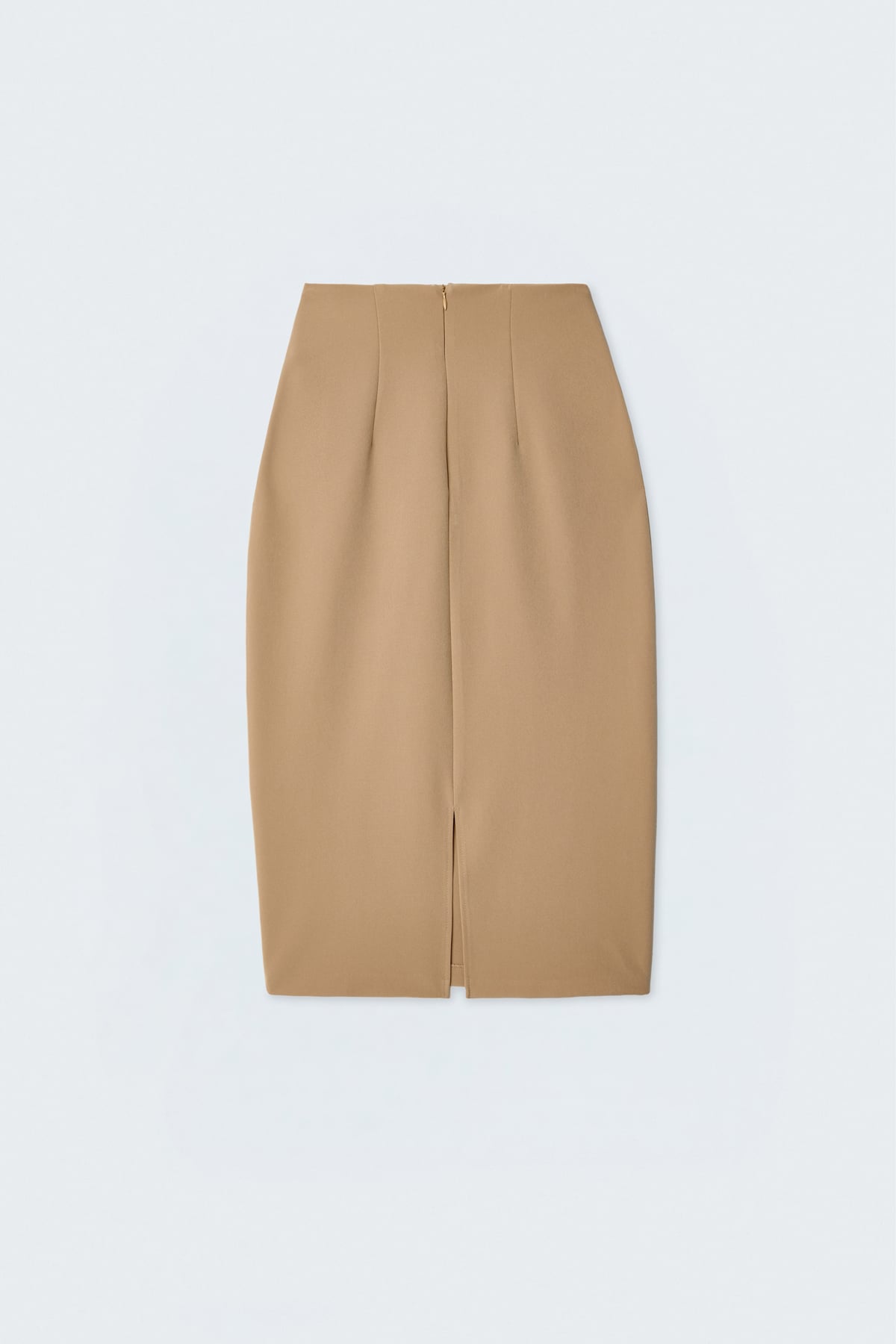 Straight Pencil Skirt - Open camel