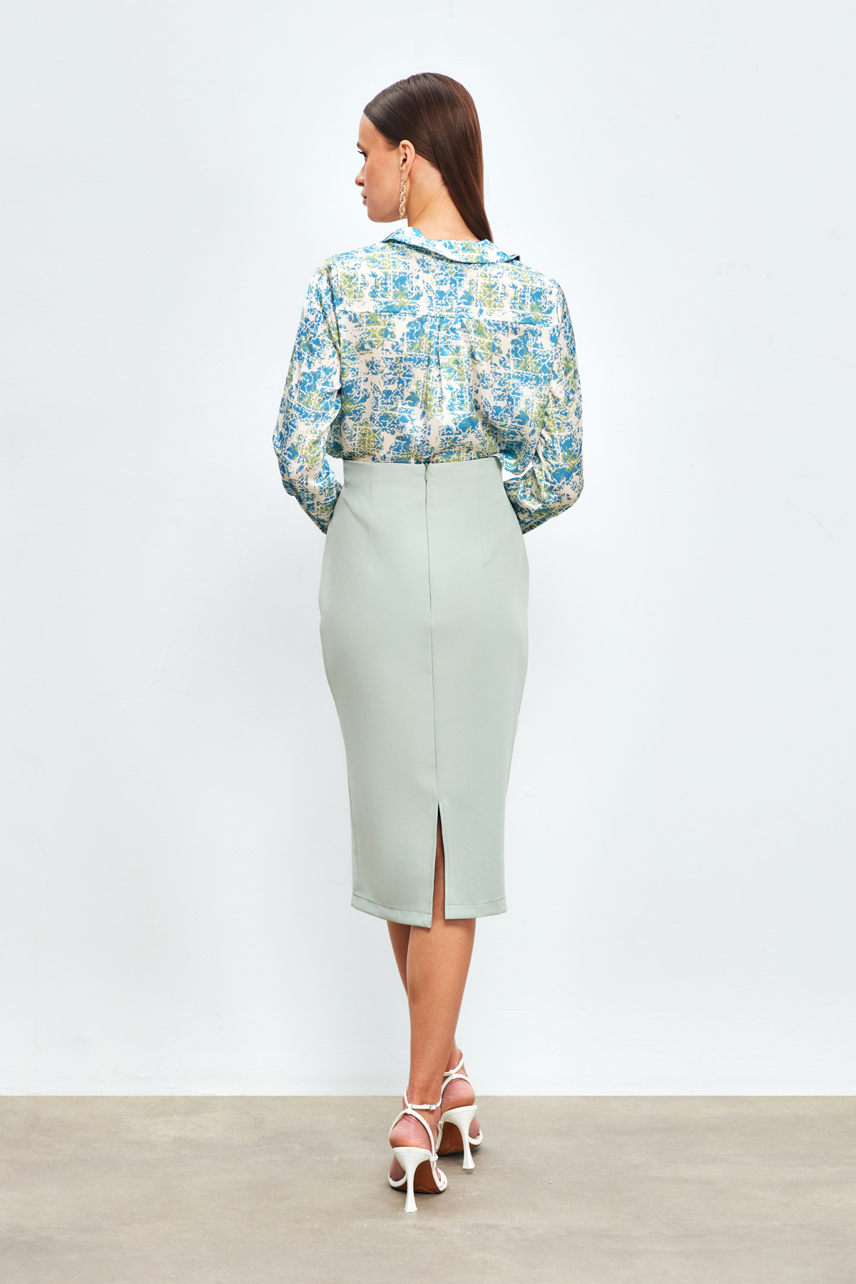 Düz Kalem Etek - ÇAĞLA YEŞİLİ