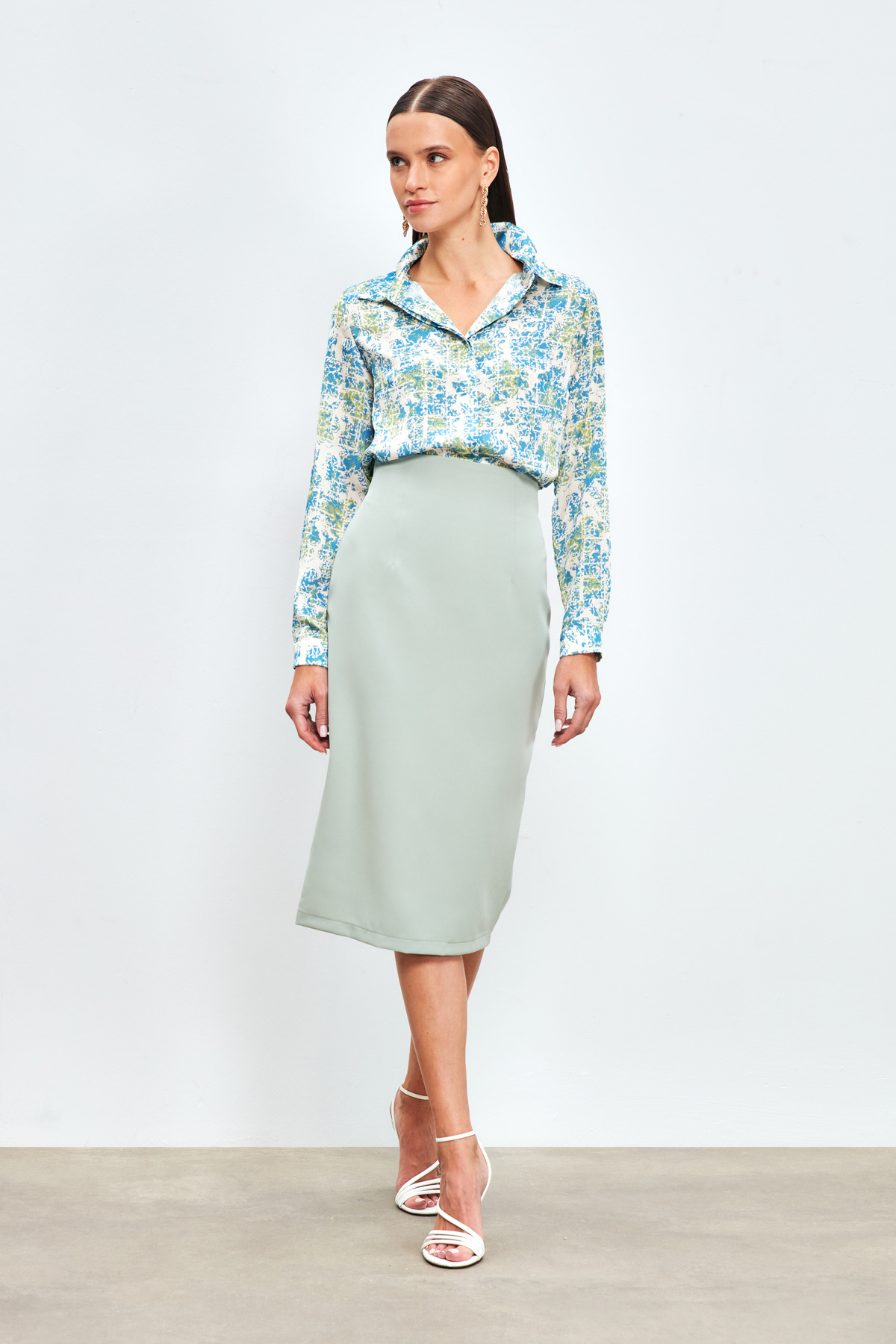 Düz Kalem Etek - ÇAĞLA YEŞİLİ