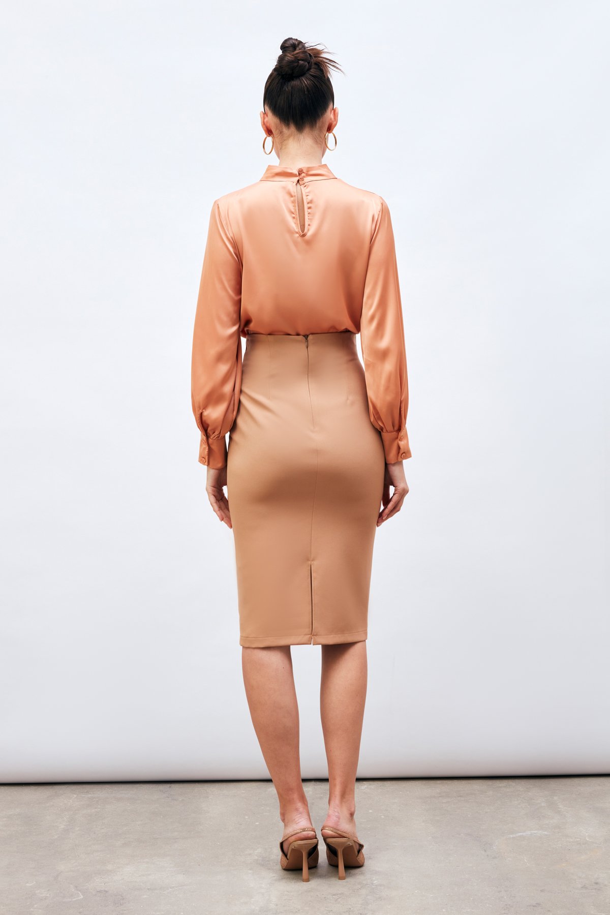 Düz kalem etek - CAMEL