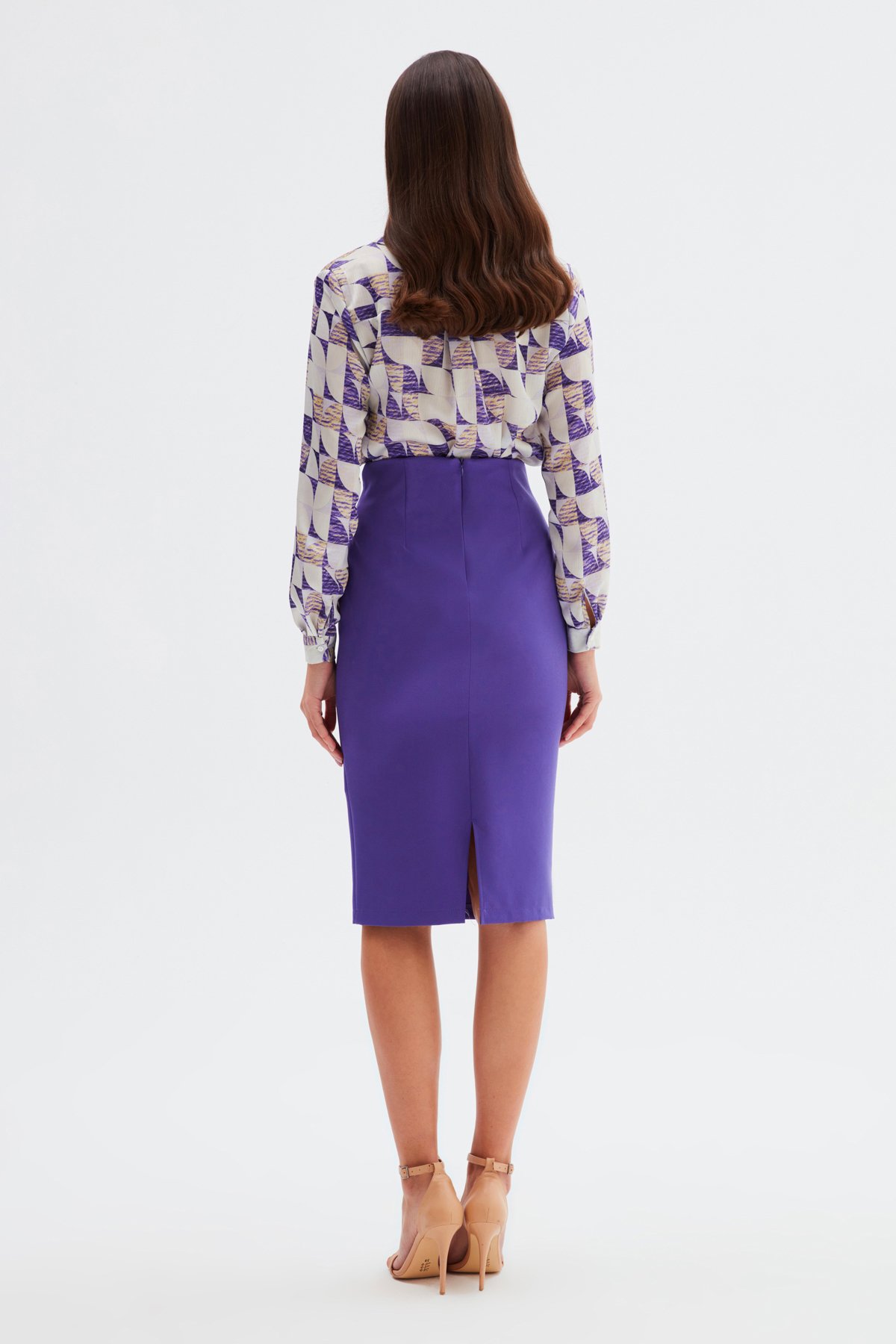 Straight Pencil Skirt - PURPLE