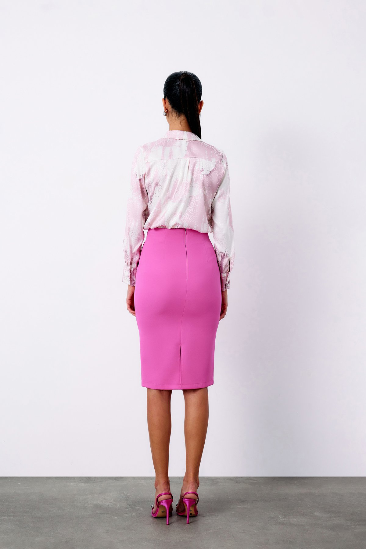 Straight Pencil Skirt - PINK