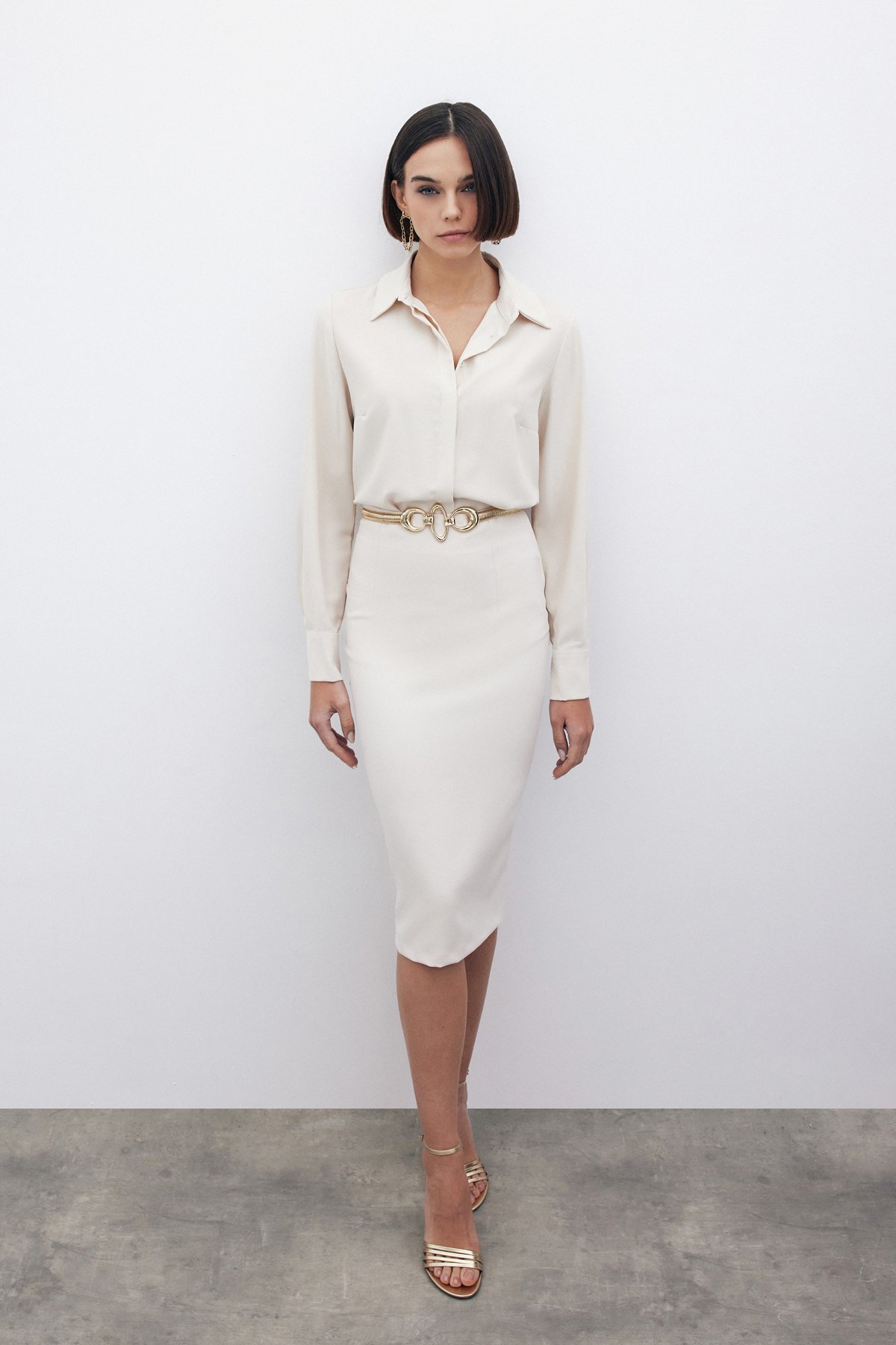 Düz Kalem Etek - TAŞ