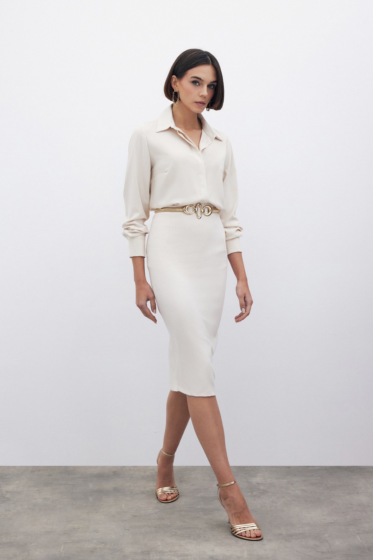 Düz Kalem Etek - TAŞ