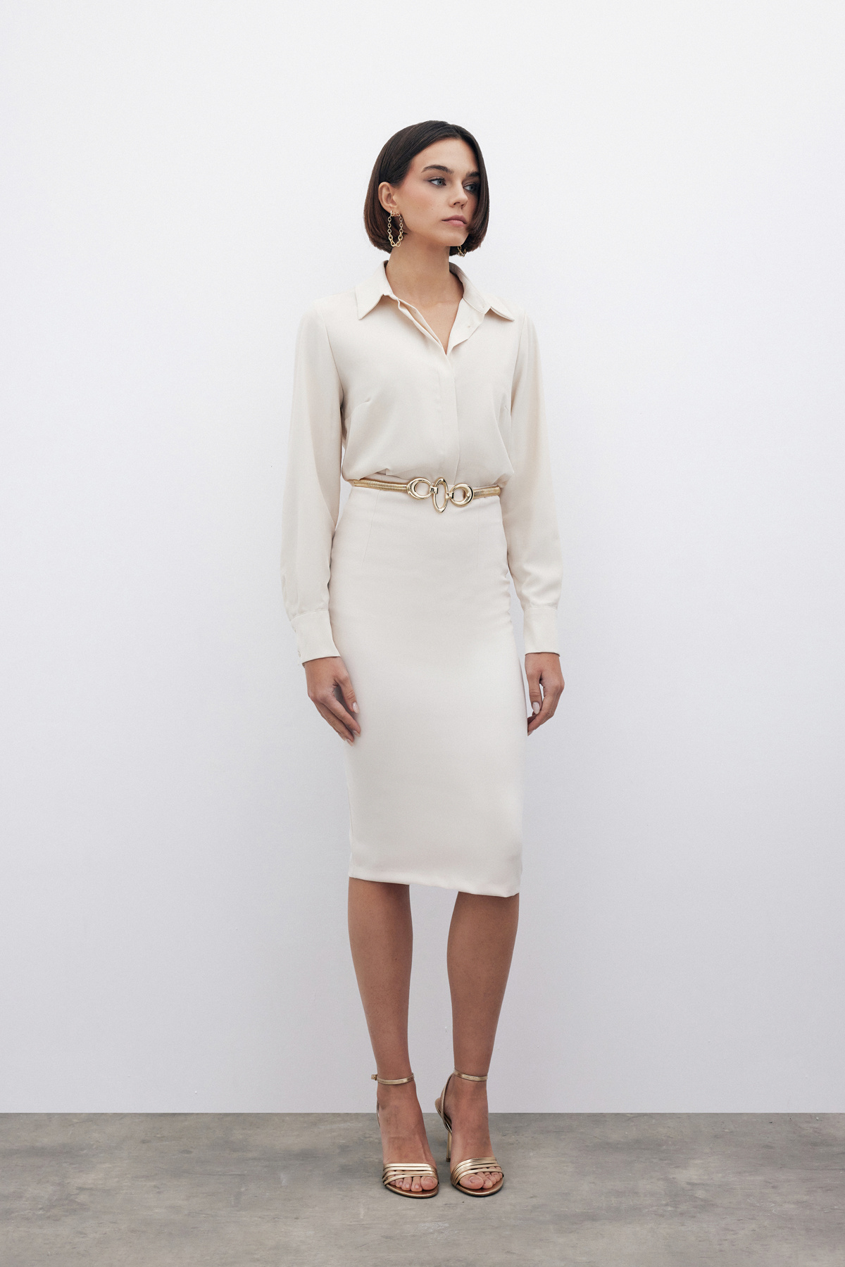 Düz Kalem Etek - TAŞ