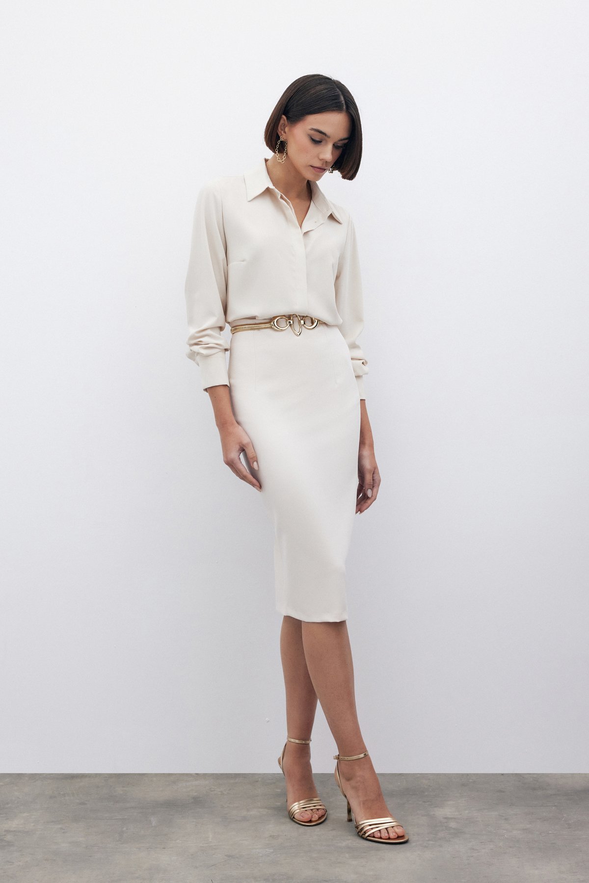 Düz Kalem Etek - TAŞ