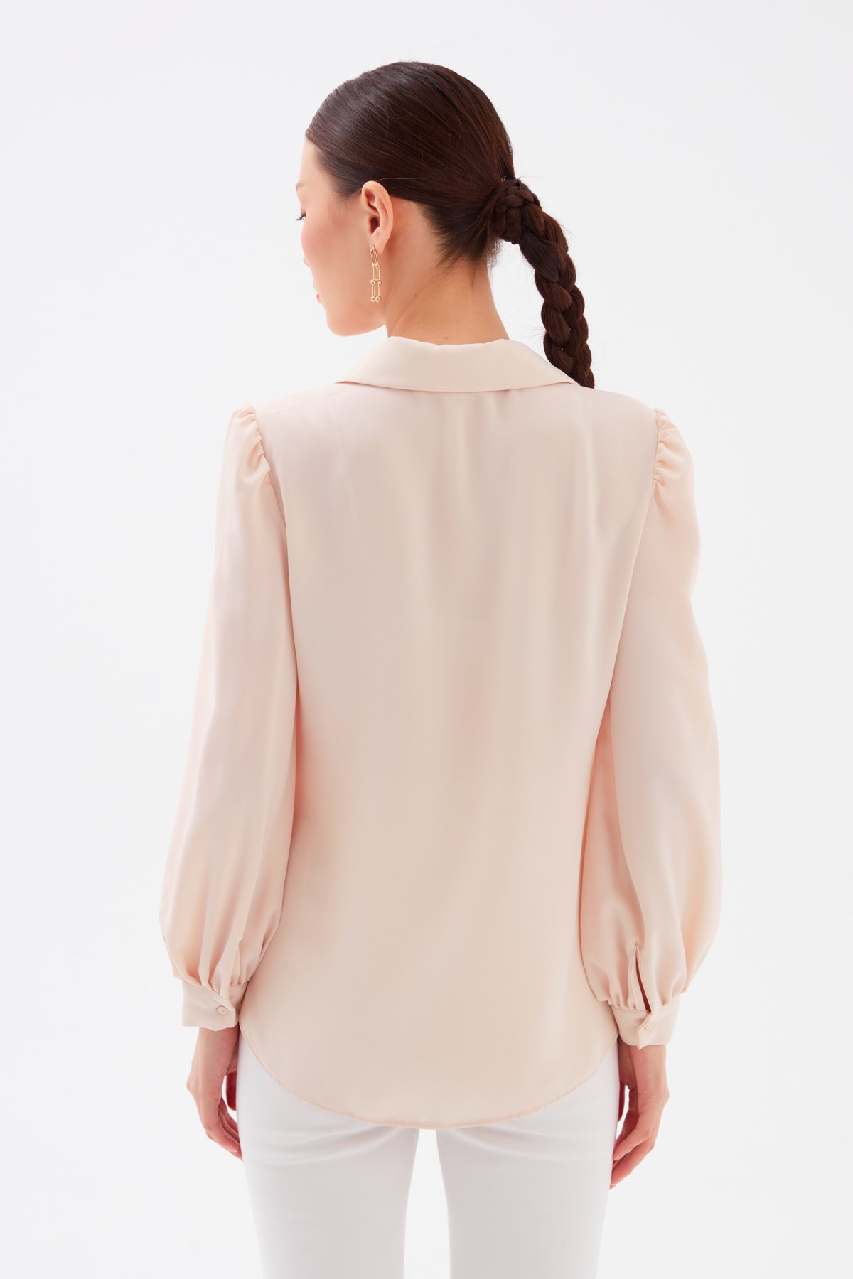 Düz Klasik Gömlek - BEJ