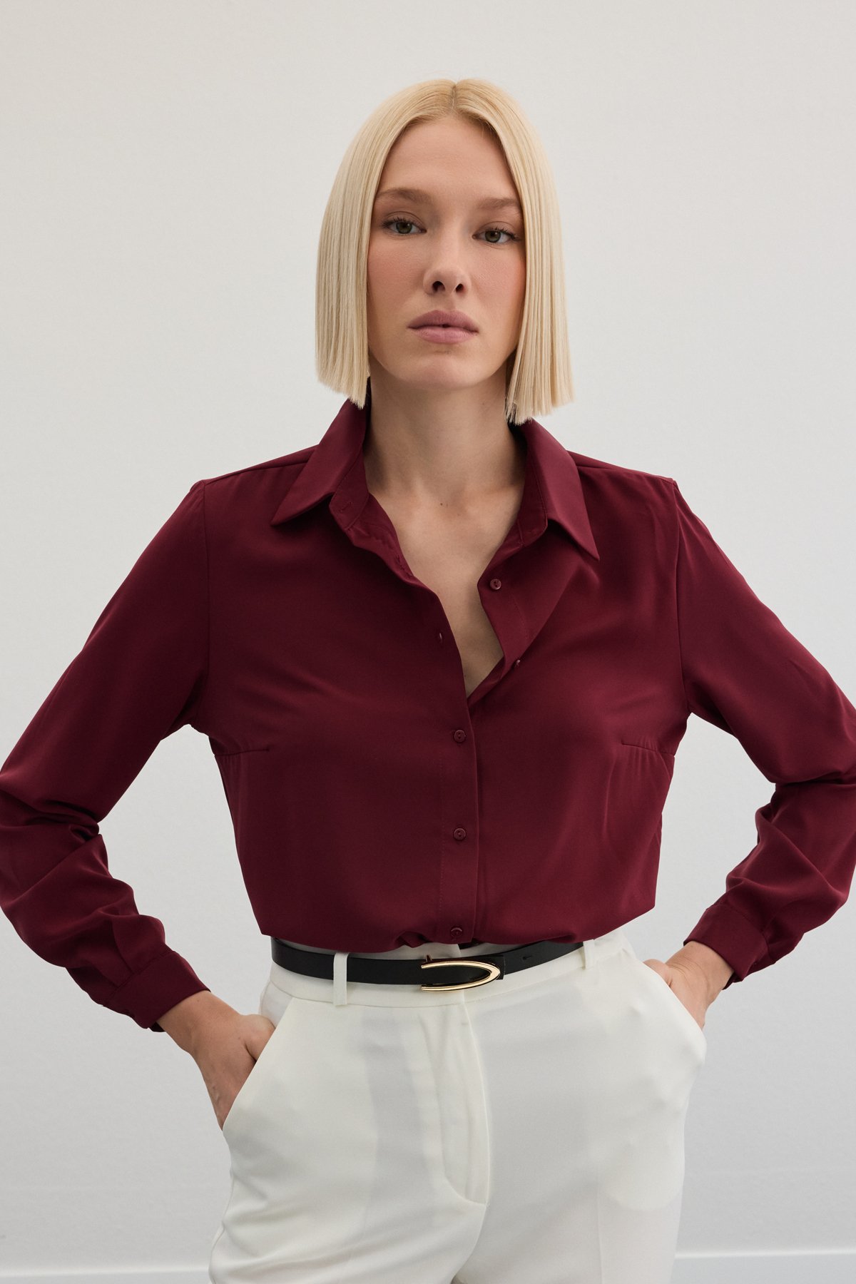 Plain Classic Shirt - Maroon