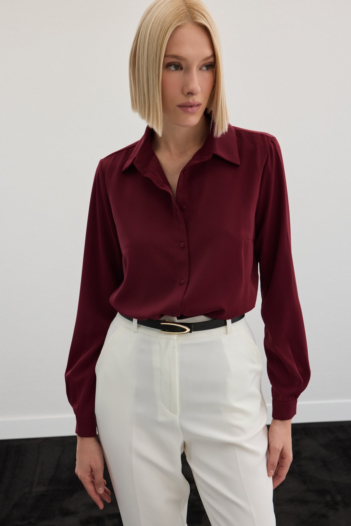 Plain Classic Shirt - Maroon