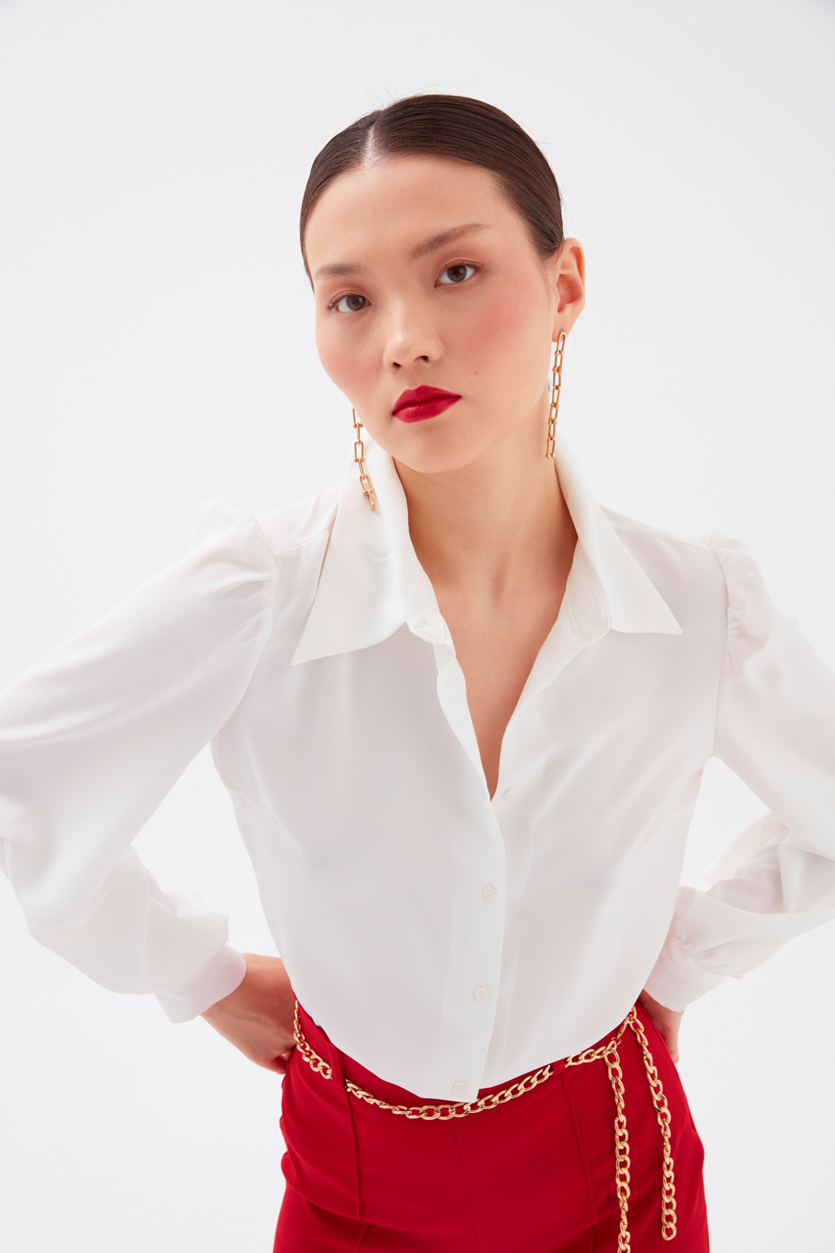 Düz Klasik Gömlek - EKRU