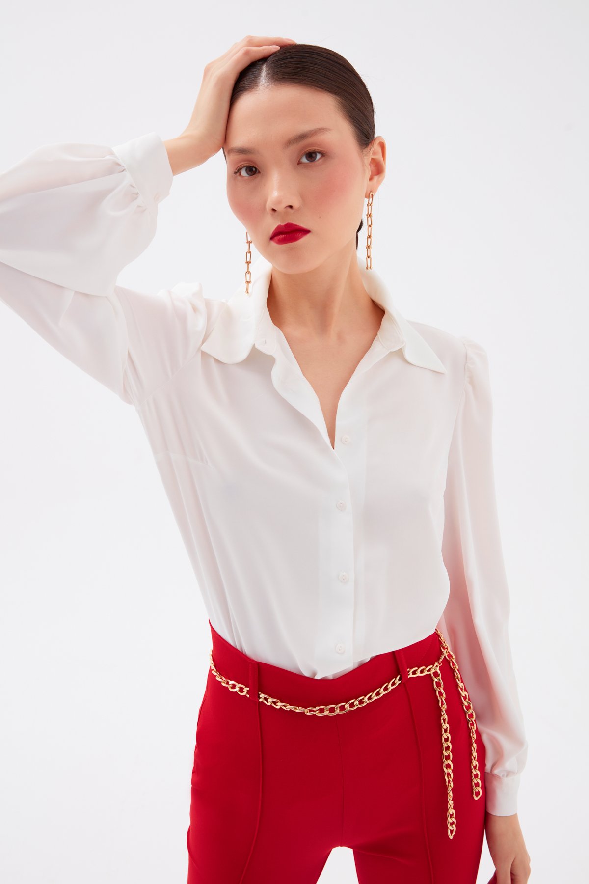 Düz Klasik Gömlek - EKRU