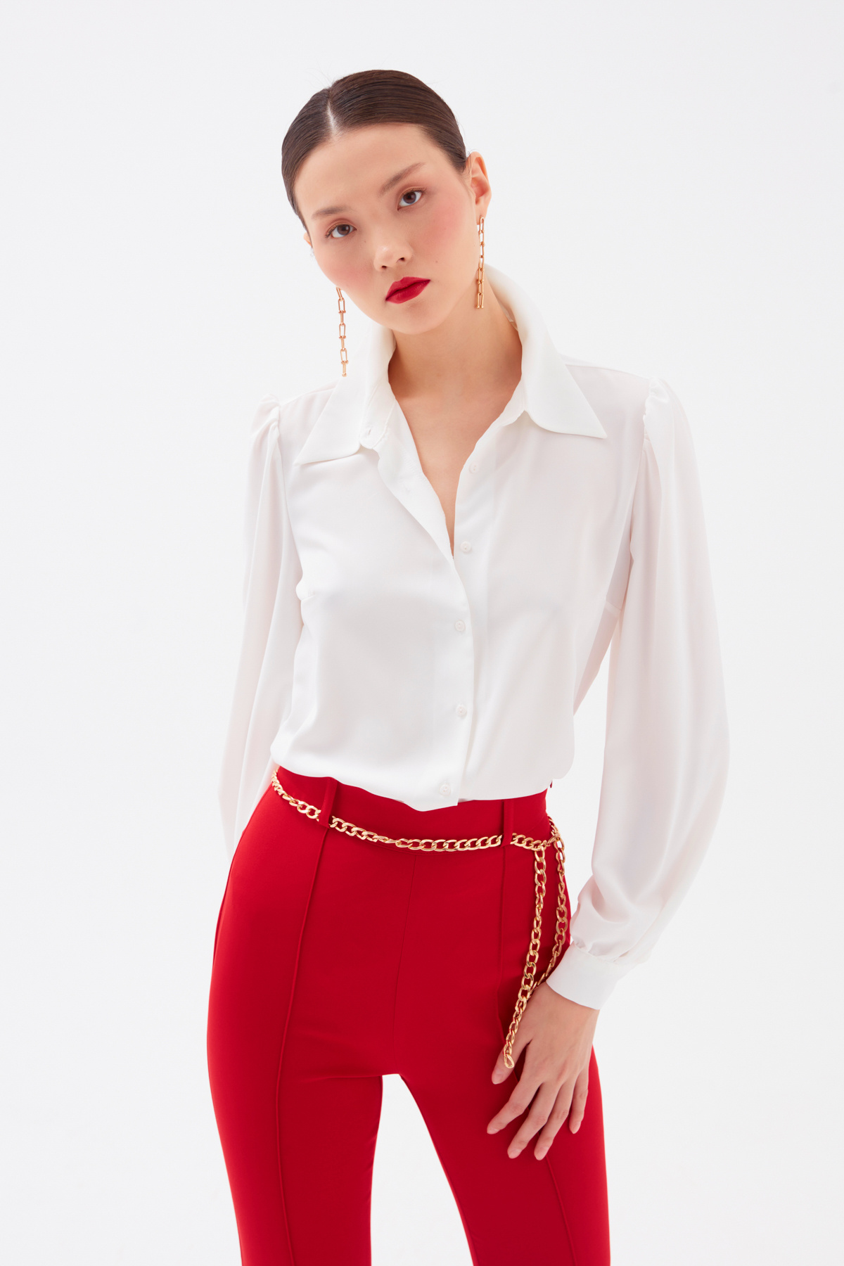 Düz Klasik Gömlek - EKRU