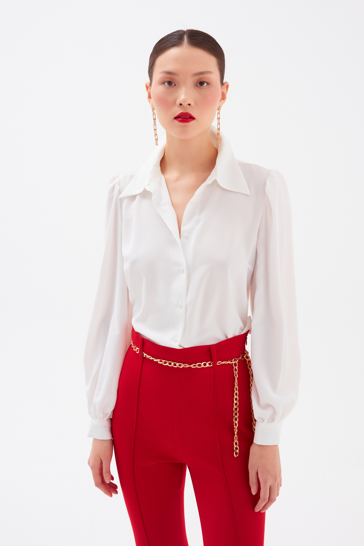 Düz Klasik Gömlek - EKRU