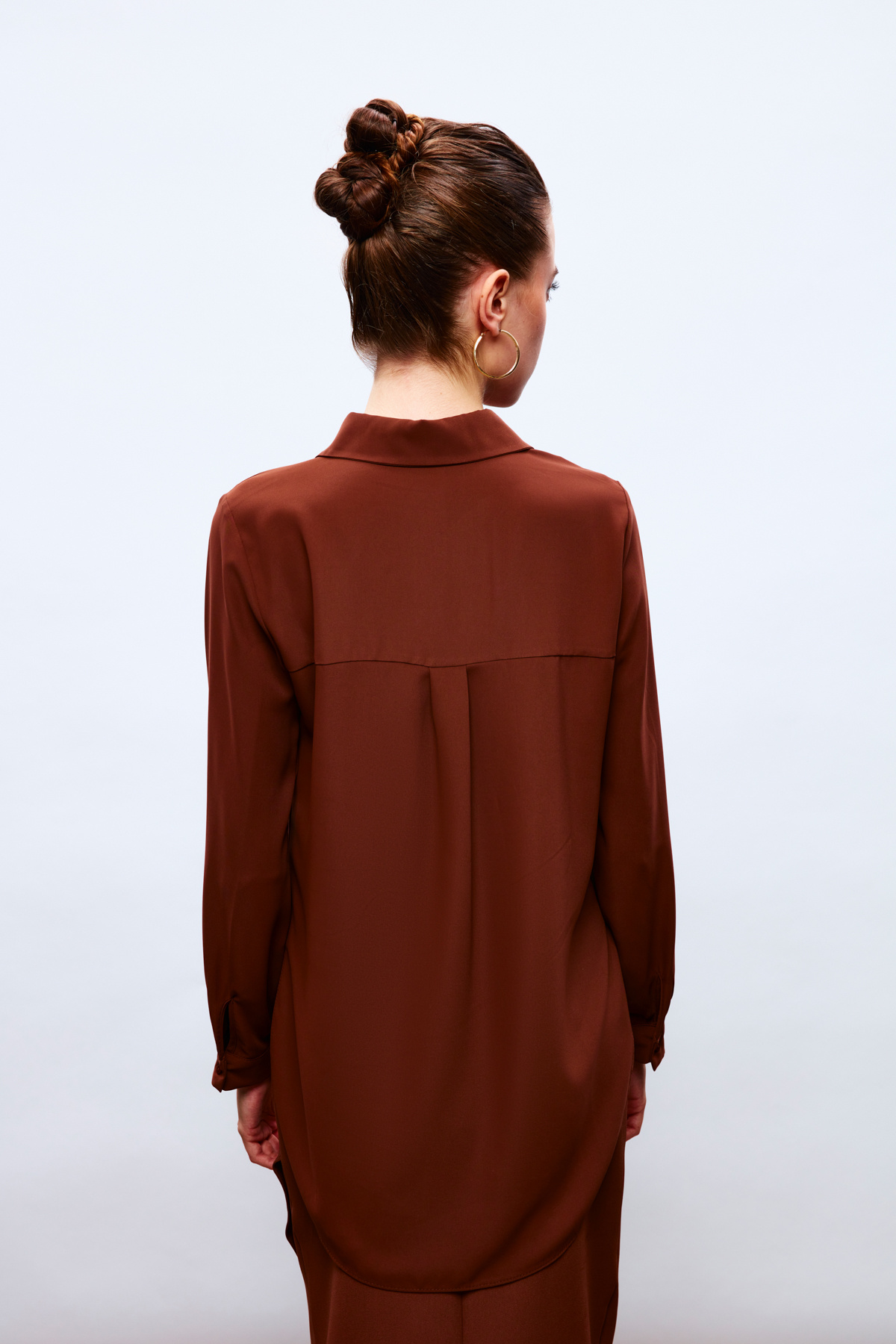 Düz Klasik Gömlek - KAHVE