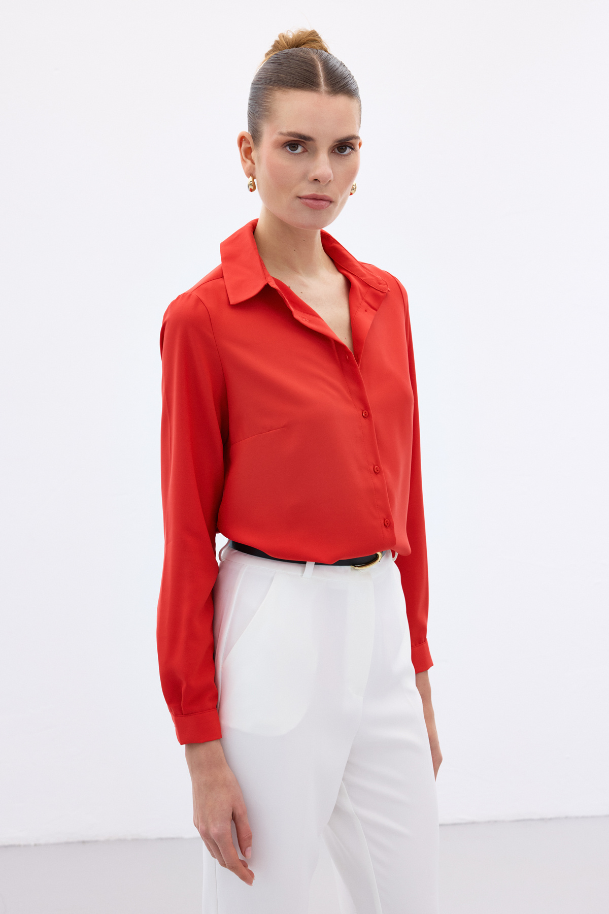 Plain Classic Shirt - Red