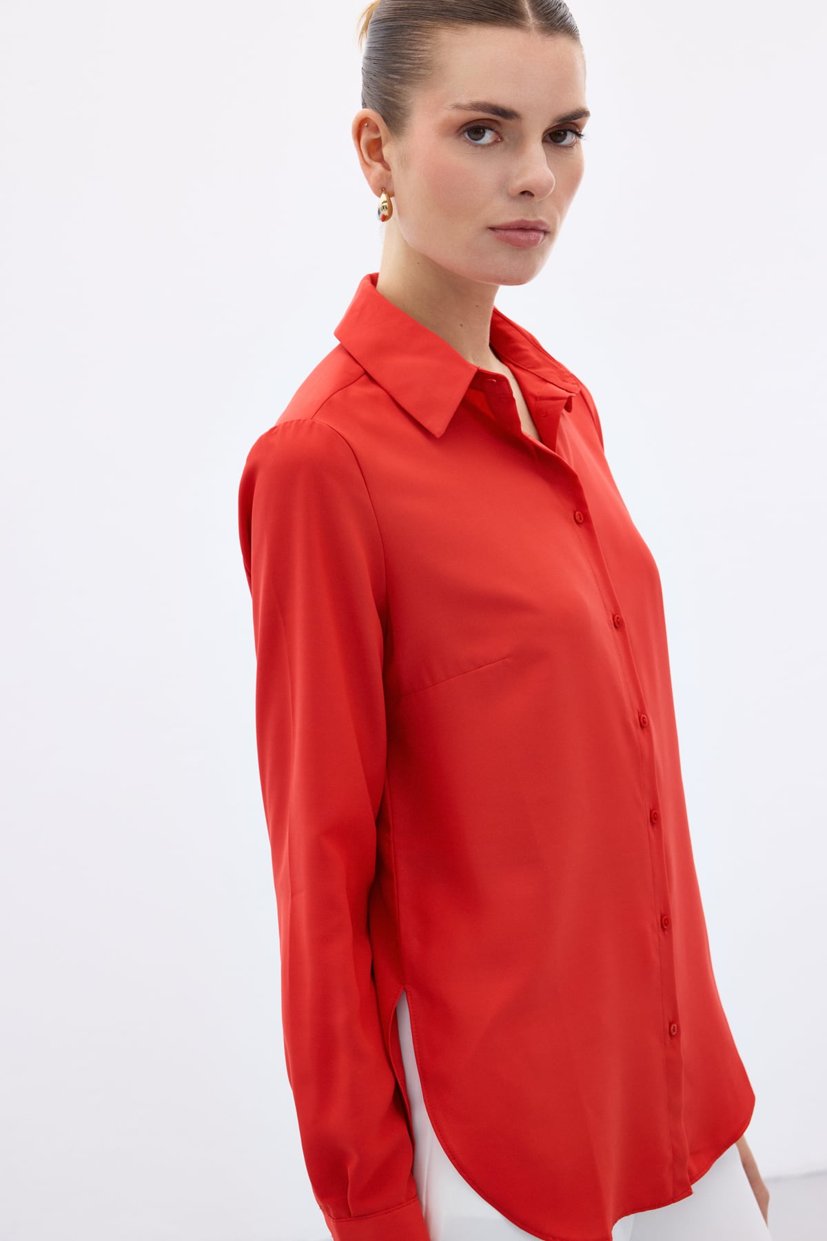 Plain Classic Shirt - Red