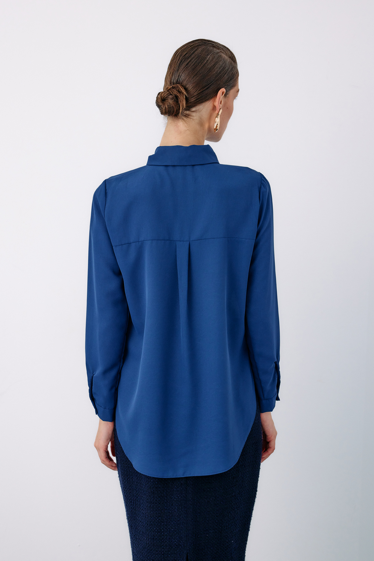 Düz Klasik Gömlek - LACİVERT