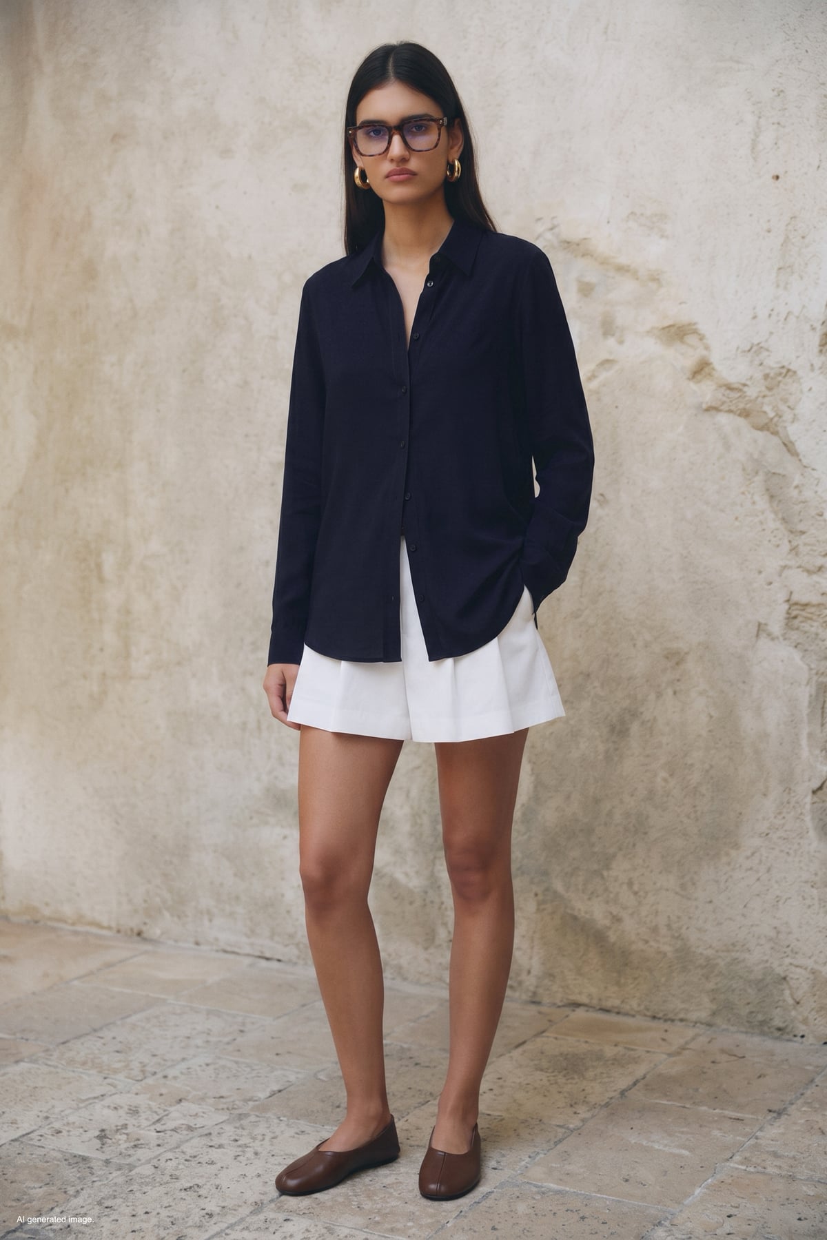 Plain Classic Shirt - Blue