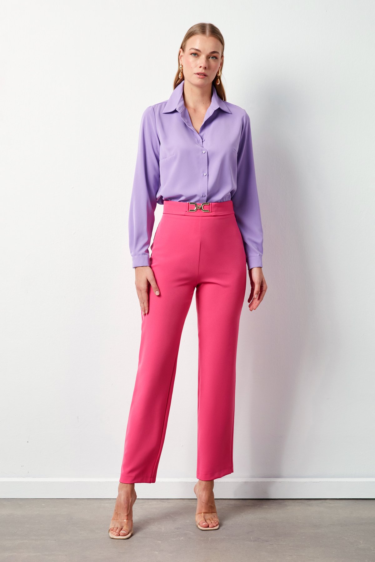 Düz Klasik Gömlek - LİLA