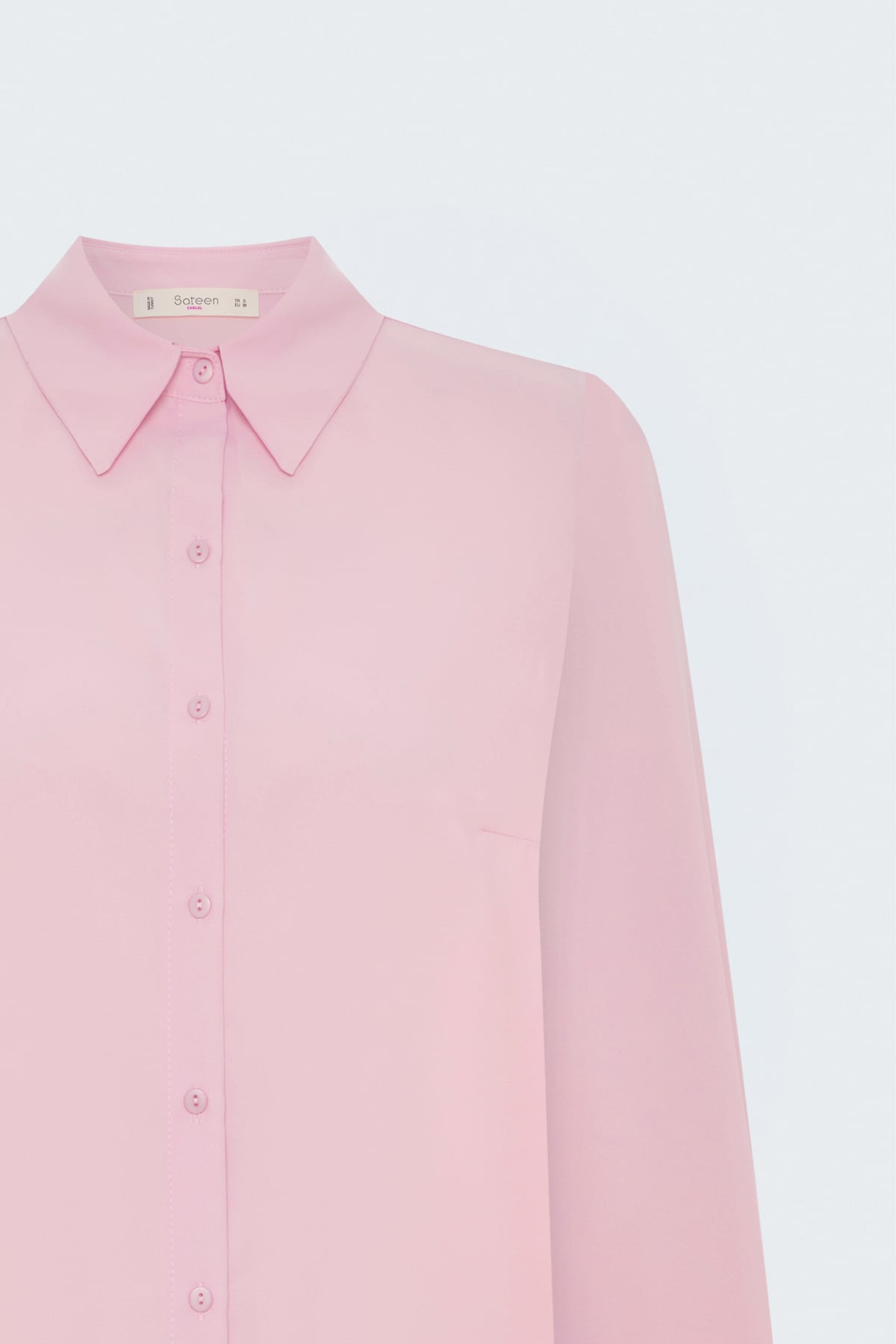 Düz Klasik Gömlek - Pembe