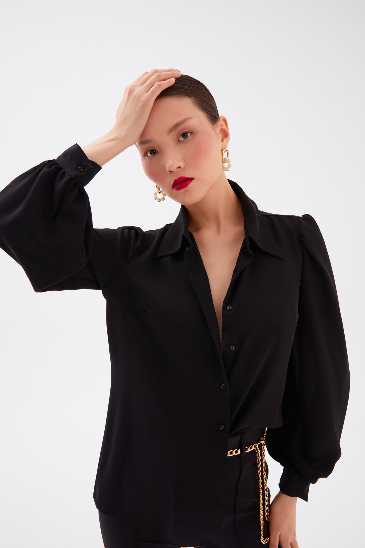 Düz Klasik Gömlek - SİYAH