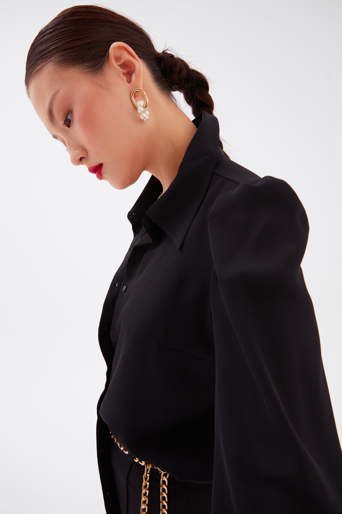 Düz Klasik Gömlek - SİYAH