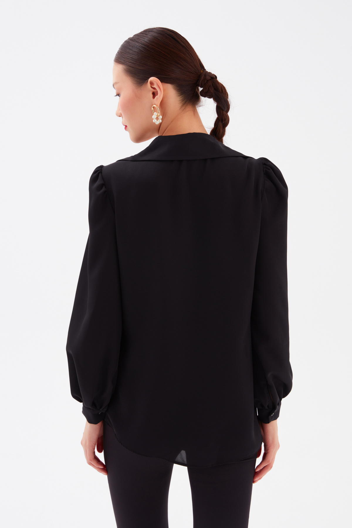 Düz Klasik Gömlek - SİYAH