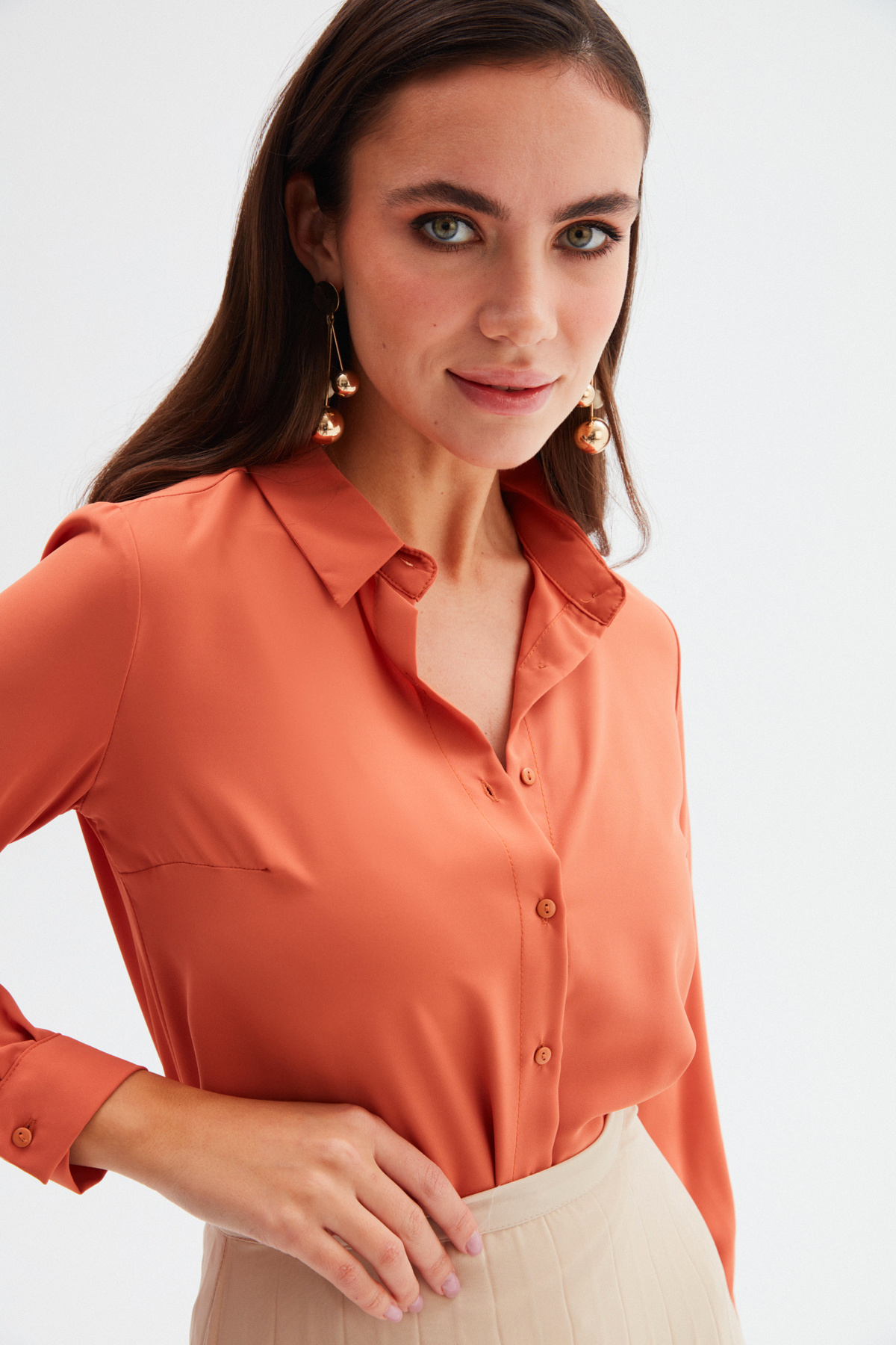 Düz Klasik Gömlek - TARÇIN