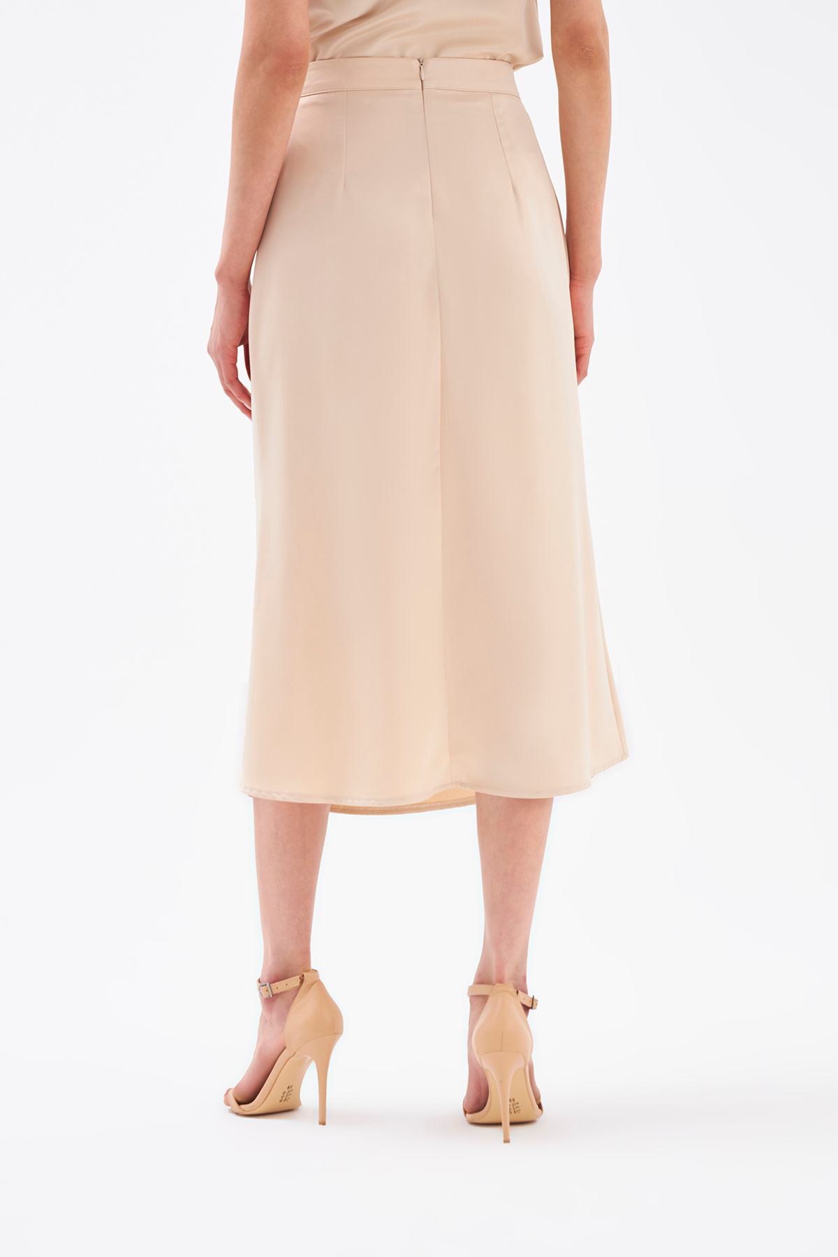 Düz Saten Etek - TAŞ