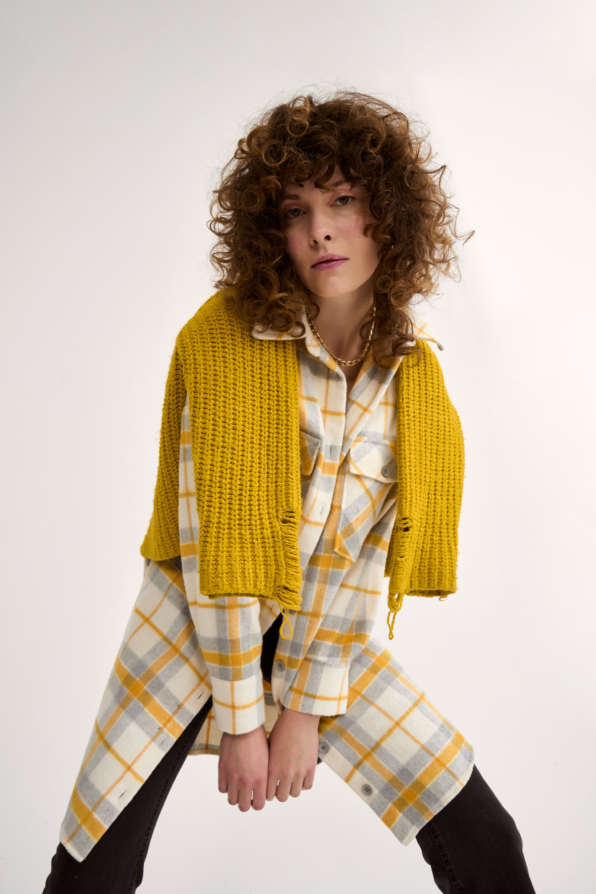 Ekose desenli uzun gömlek - HARDAL