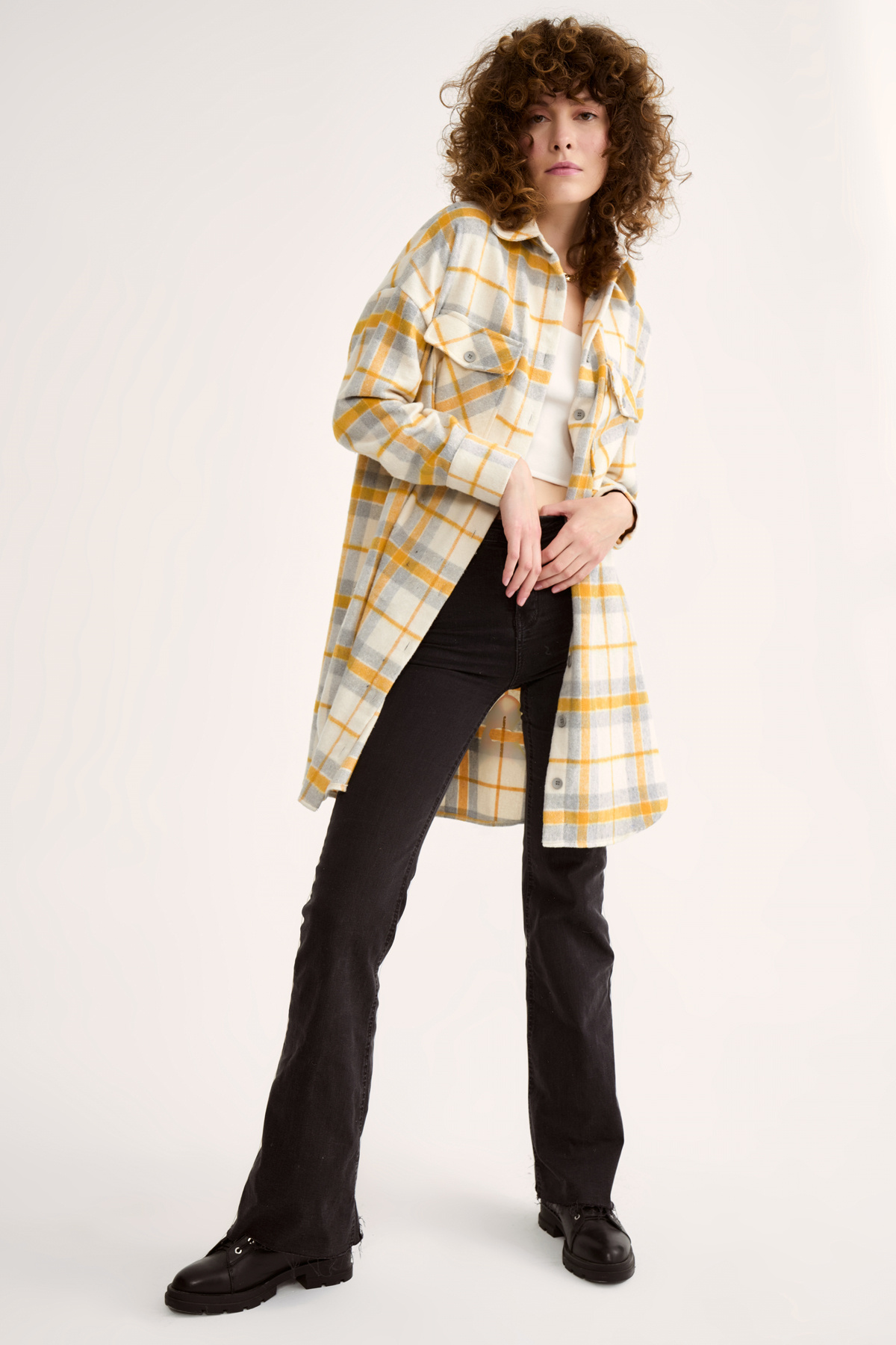 Ekose desenli uzun gömlek - HARDAL