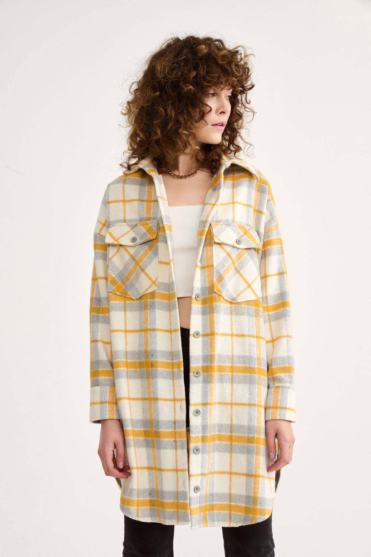 Ekose desenli uzun gömlek - HARDAL