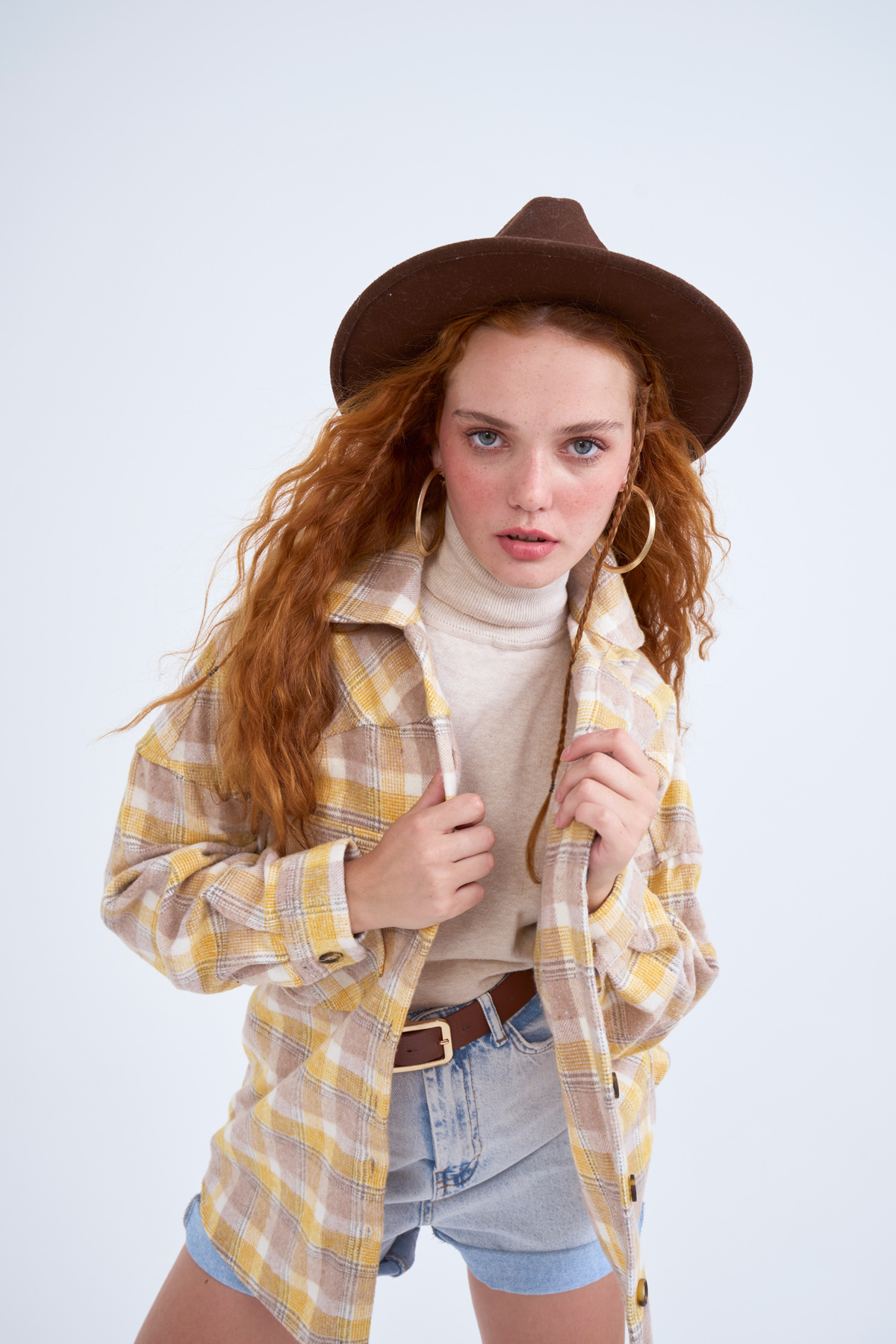 Plaid Cachet shirt - MUSTARD