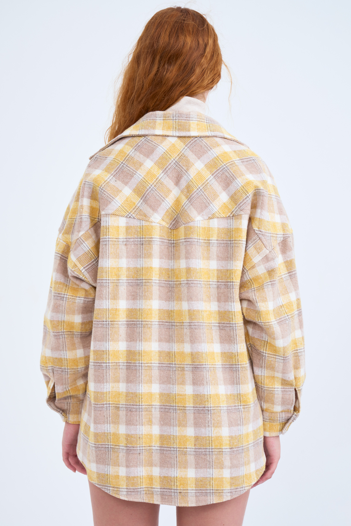 Plaid Cachet shirt - MUSTARD