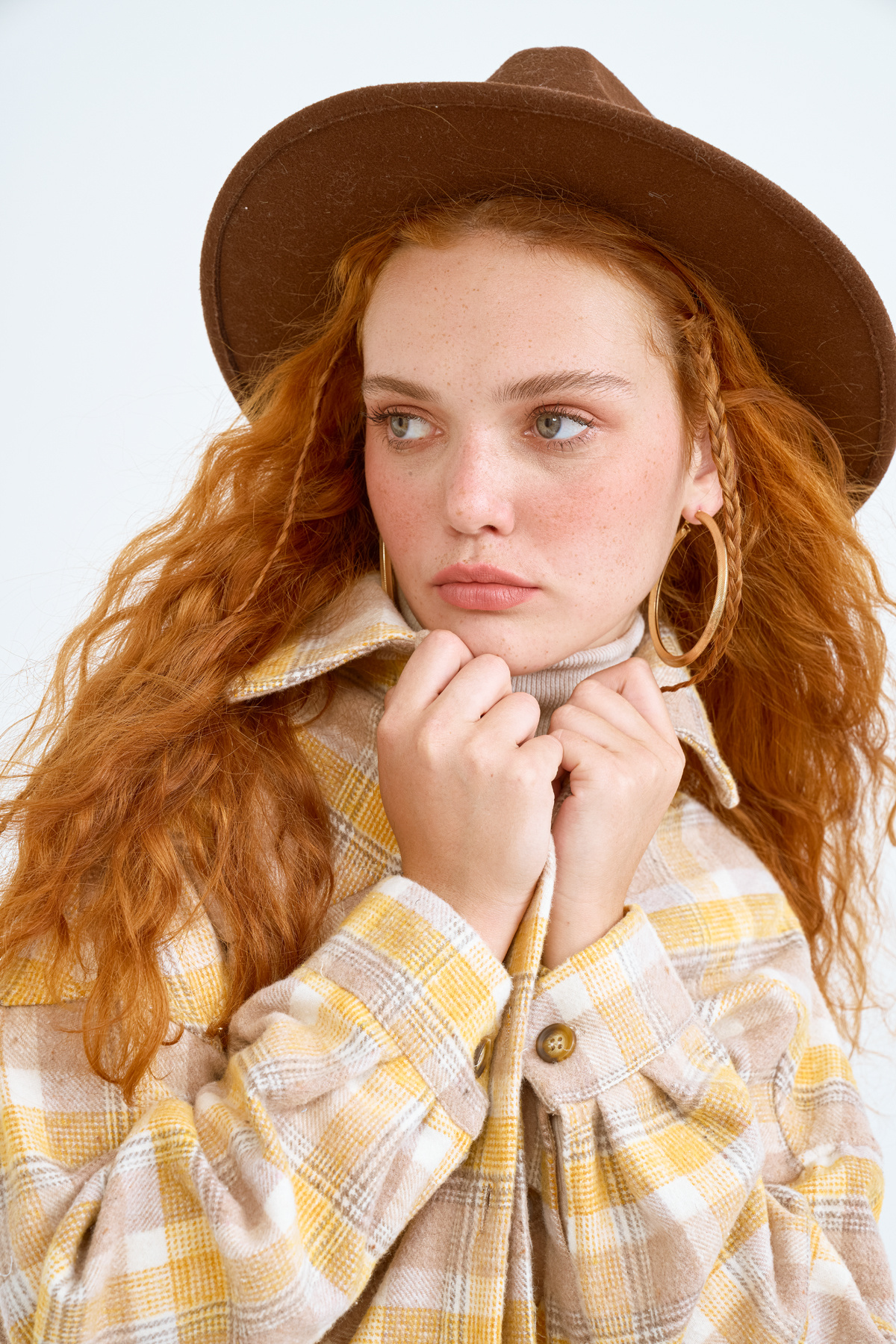 Plaid Cachet shirt - MUSTARD