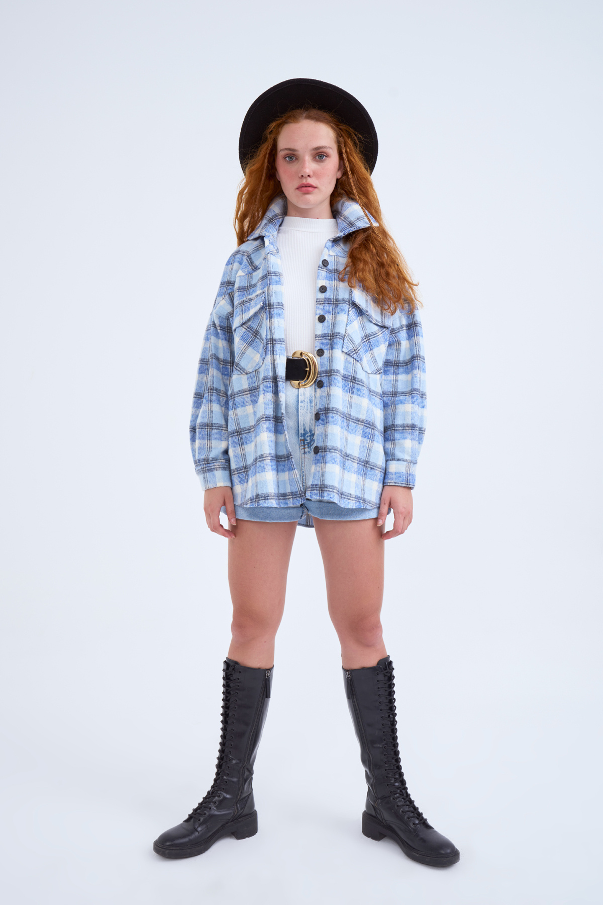 Plaid Cachet shirt - INDIGO