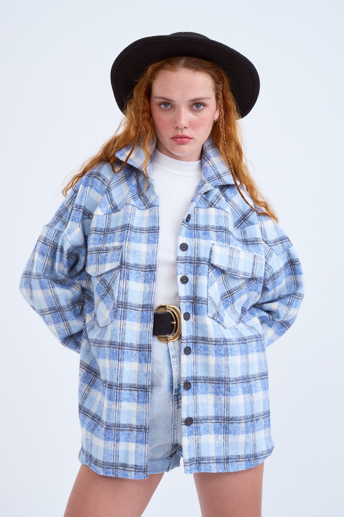Plaid Cachet shirt - INDIGO